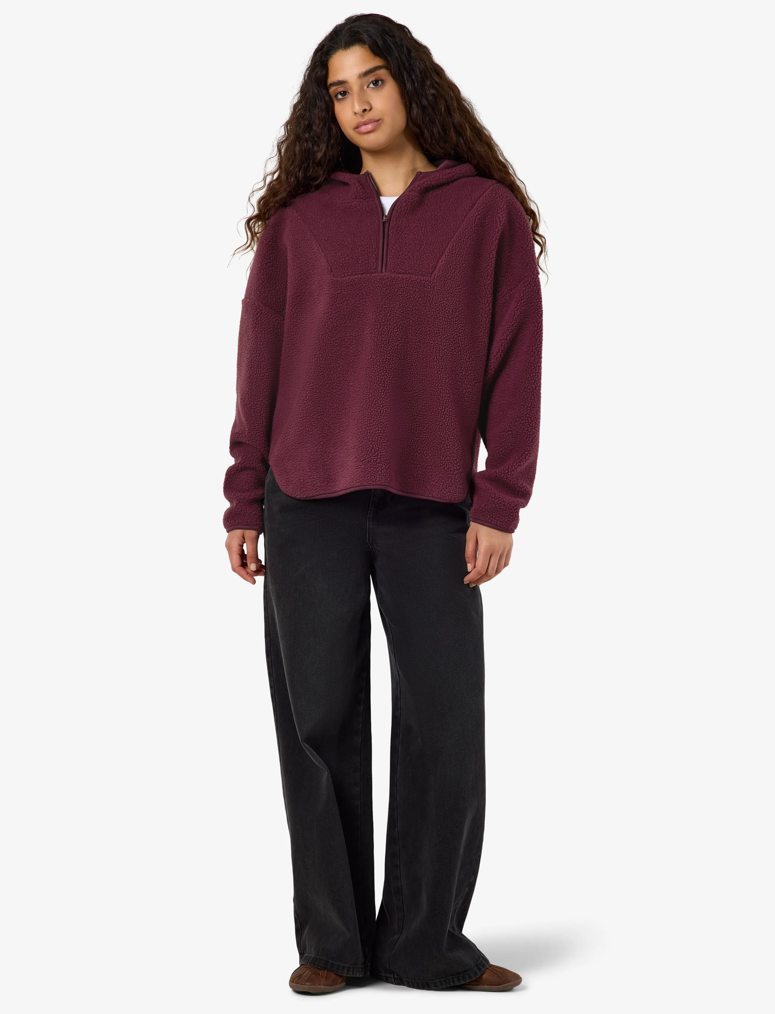 NOISY MAY - NMCOZY L/S HALFWAY ZIP SWEATER JRS NOOS - fleece & midlayer - fig - 4
