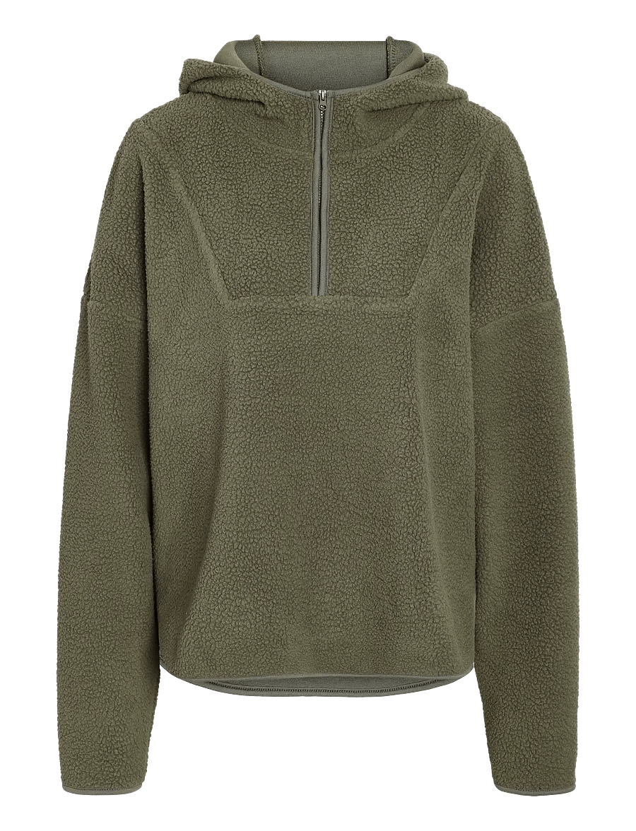 NOISY MAY - NMCOZY L/S HALFWAY ZIP SWEATER JRS NOOS - fleece & midlayer - kalamata - 1