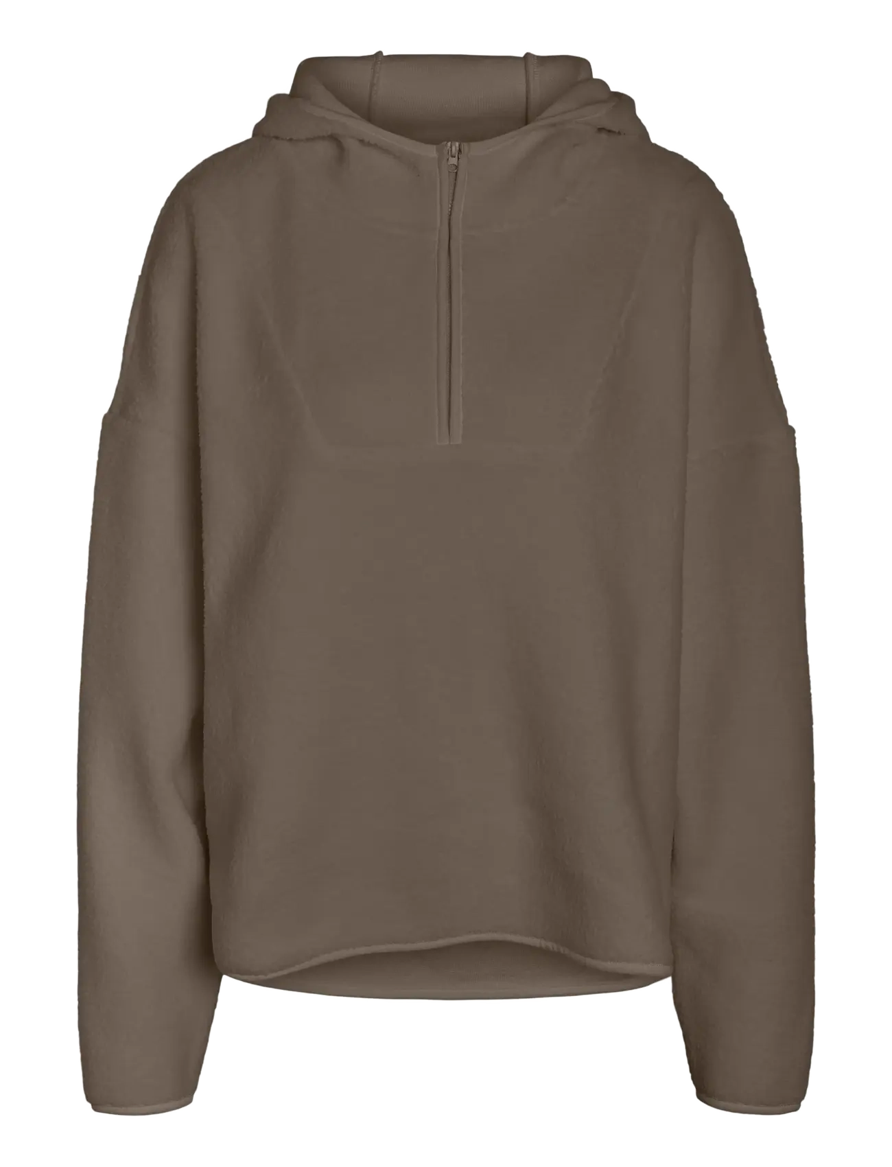 NOISY MAY NMCOZY L/S HALFWAY ZIP SWEATER JRS NOOS - Fleecet - MOREL / brown