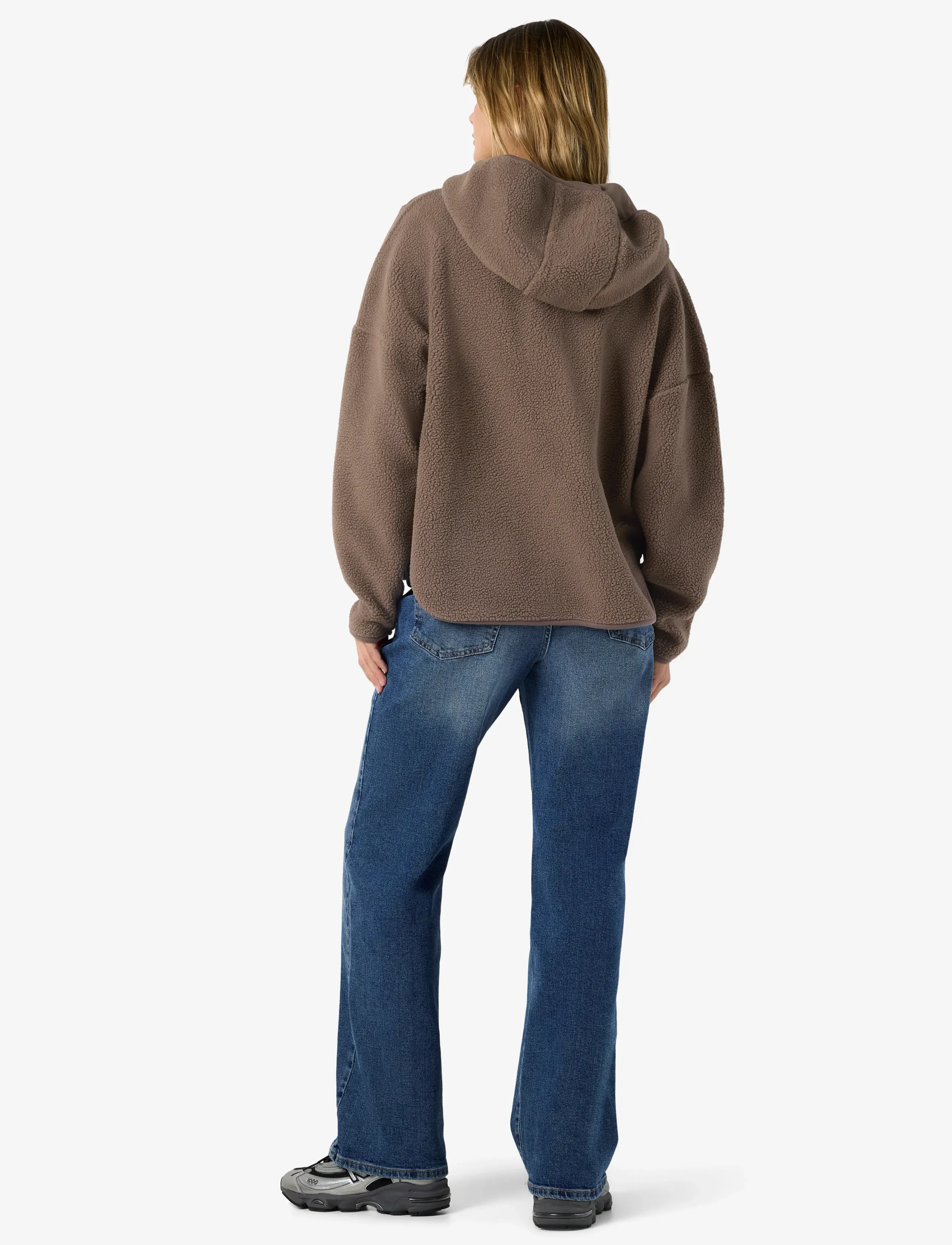 NOISY MAY - NMCOZY L/S HALFWAY ZIP SWEATER JRS NOOS - fleece & midlayer - morel - 2