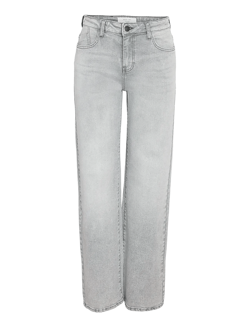 NOISY MAY - NMYOLANDA MW WIDE STR AZ277LG FWD NOOS - hosen mit weitem bein - light grey denim - 1