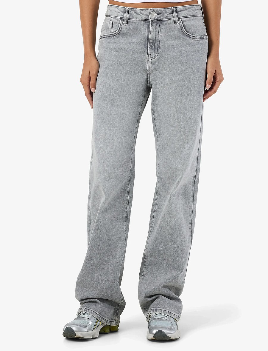 NOISY MAY - NMYOLANDA MW WIDE STR AZ277LG FWD NOOS - hosen mit weitem bein - light grey denim - 0