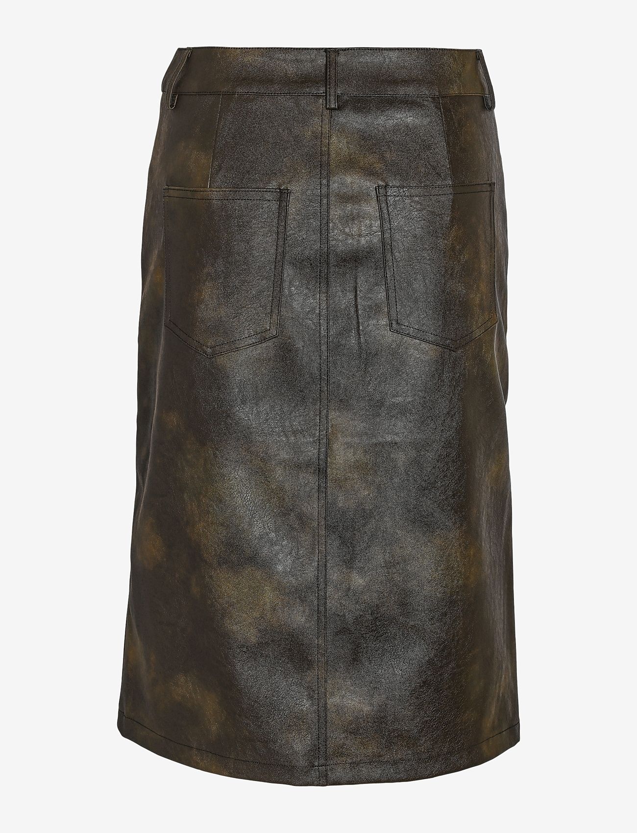 NOISY MAY - NMARMY PU NW FRONT SLIT MIDI SKIRT WVN - midi kjolar - kalamata - 2