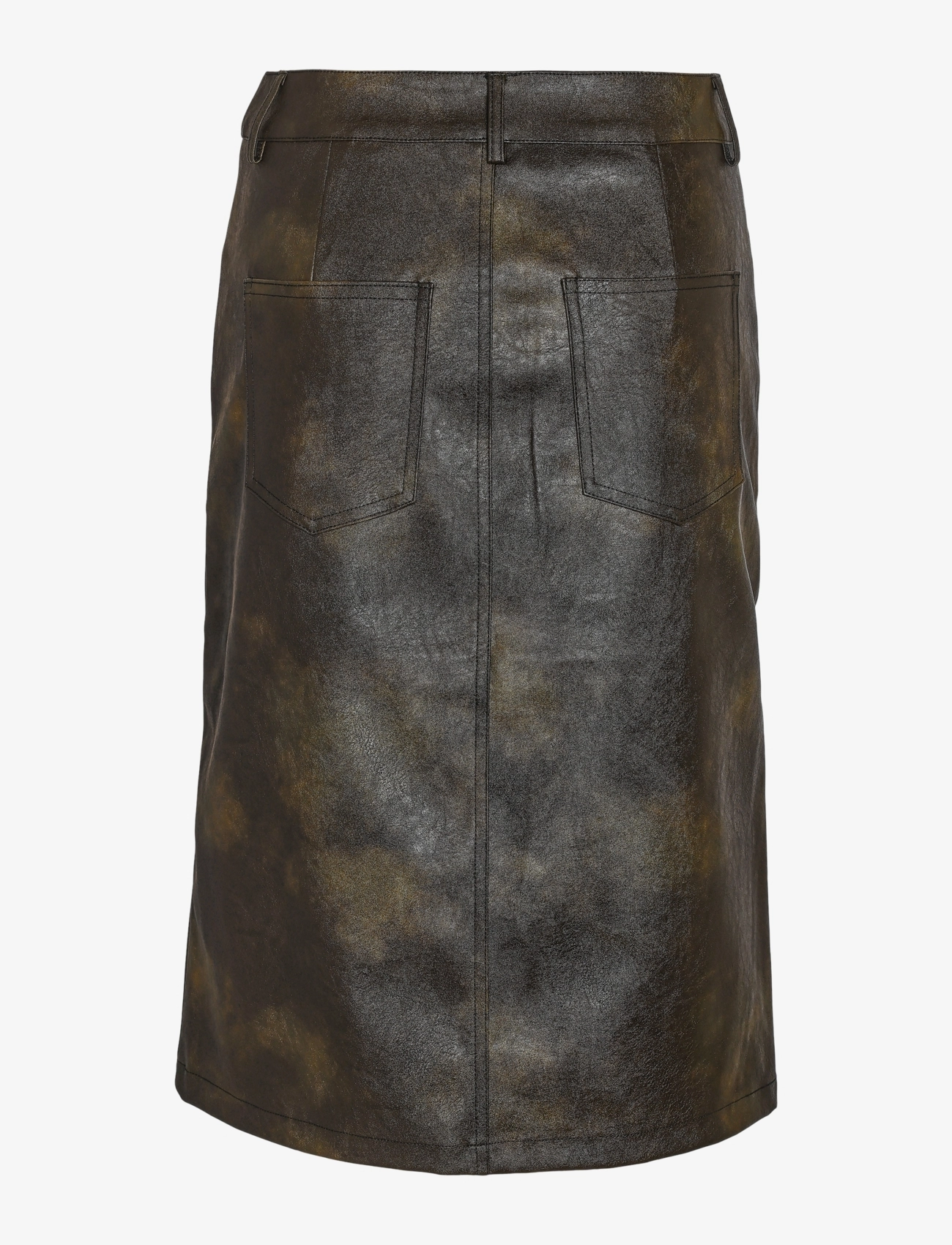 NOISY MAY - NMARMY PU NW FRONT SLIT MIDI SKIRT WVN - laveste priser - kalamata - 2