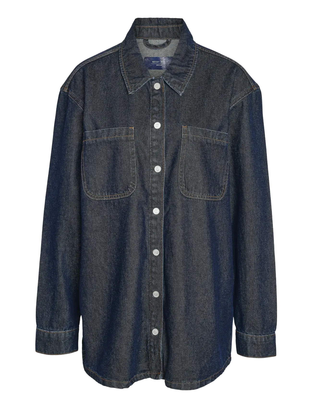 NOISY MAY NMALVA L/S DENIM SHACKET AZ386DB NOOS - Skjorter - DARK BLUE DENIM / blue