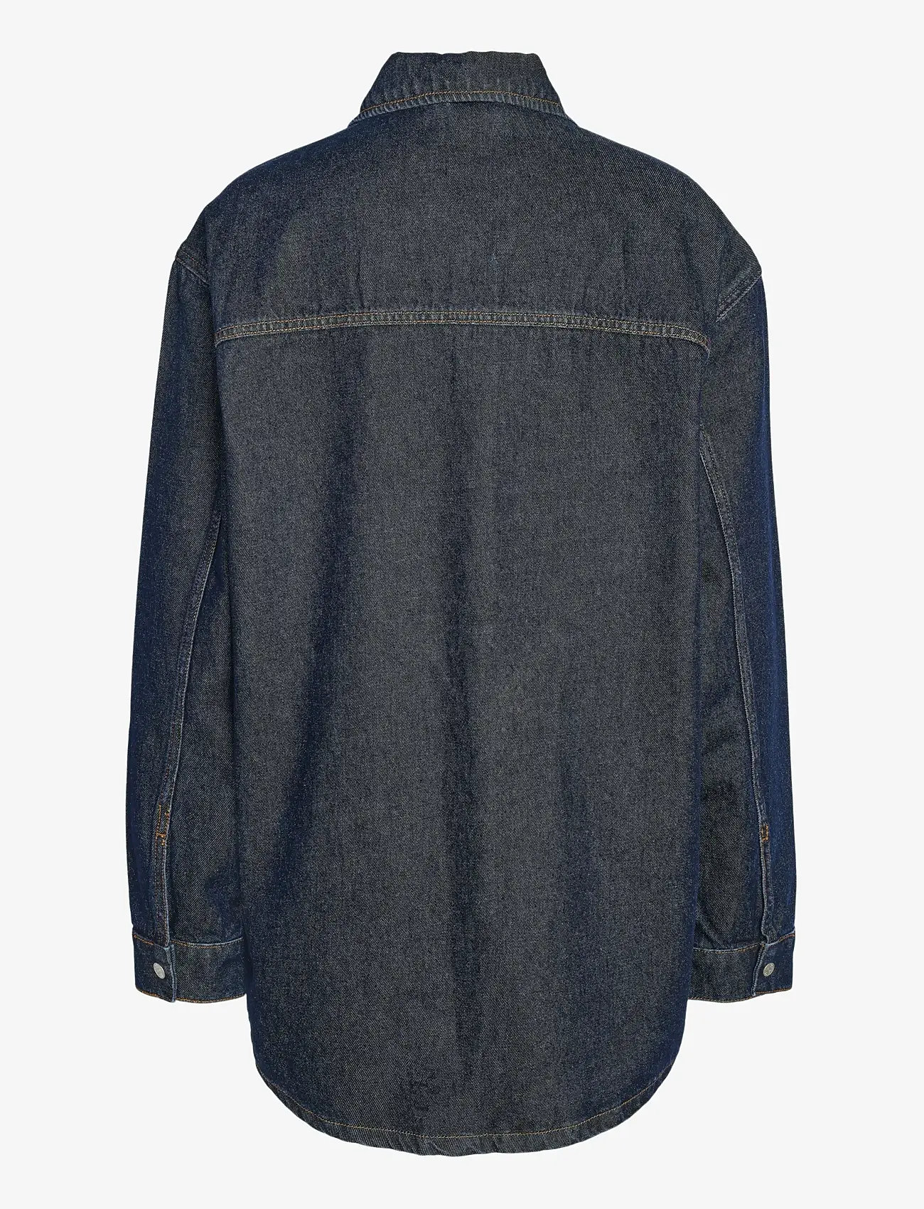 NOISY MAY - NMALVA L/S DENIM SHACKET AZ386DB NOOS - denim shirts - dark blue denim - 2