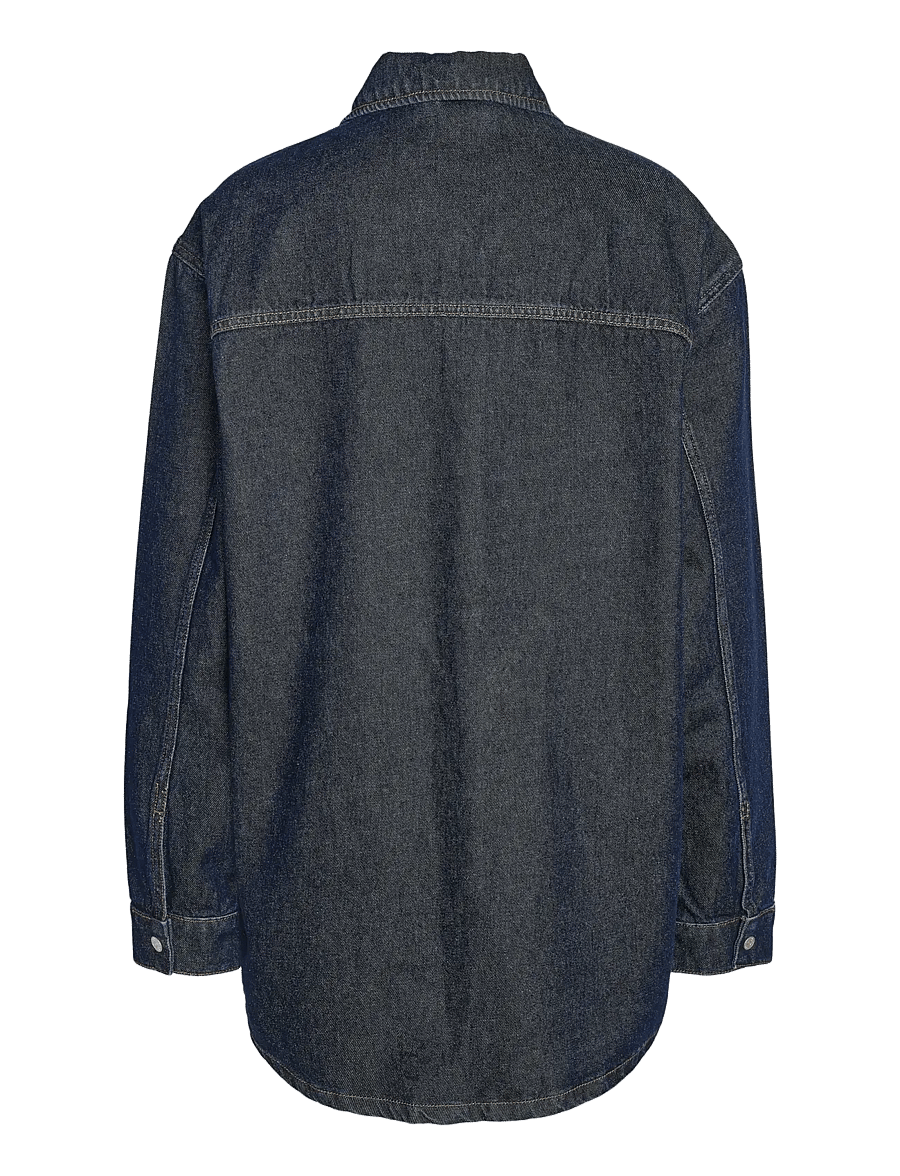 NOISY MAY - NMALVA L/S DENIM SHACKET AZ386DB NOOS - chemises en jeans - dark blue denim - 2