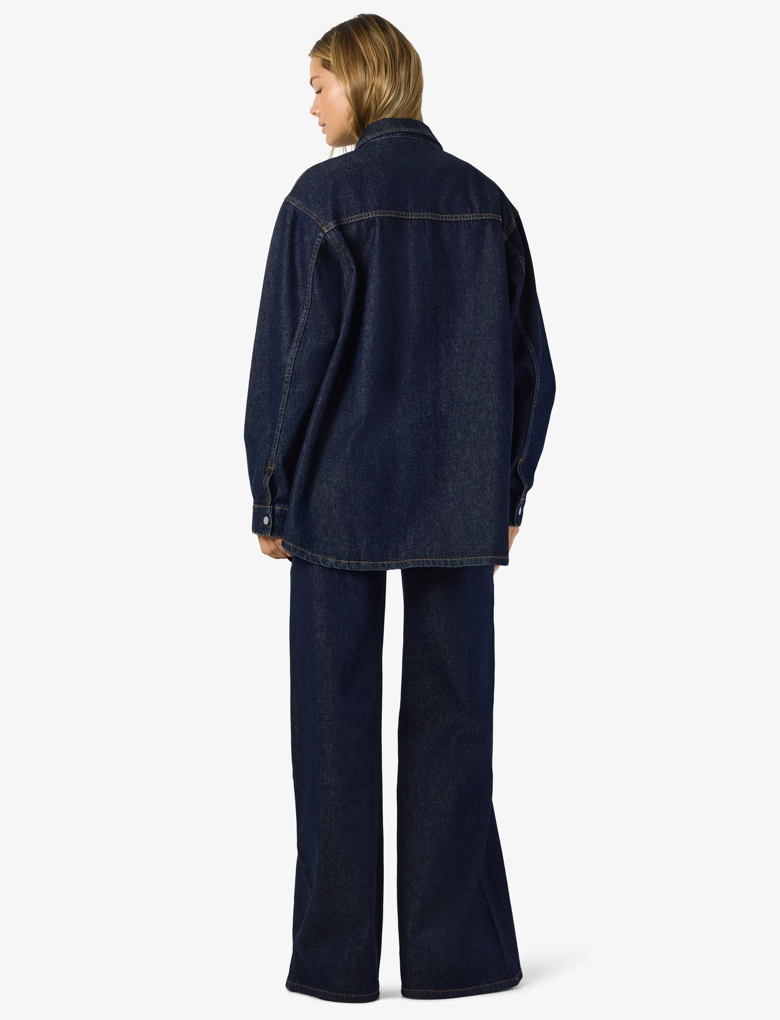 NOISY MAY - NMALVA L/S DENIM SHACKET AZ386DB NOOS - chemises en jeans - dark blue denim - 3