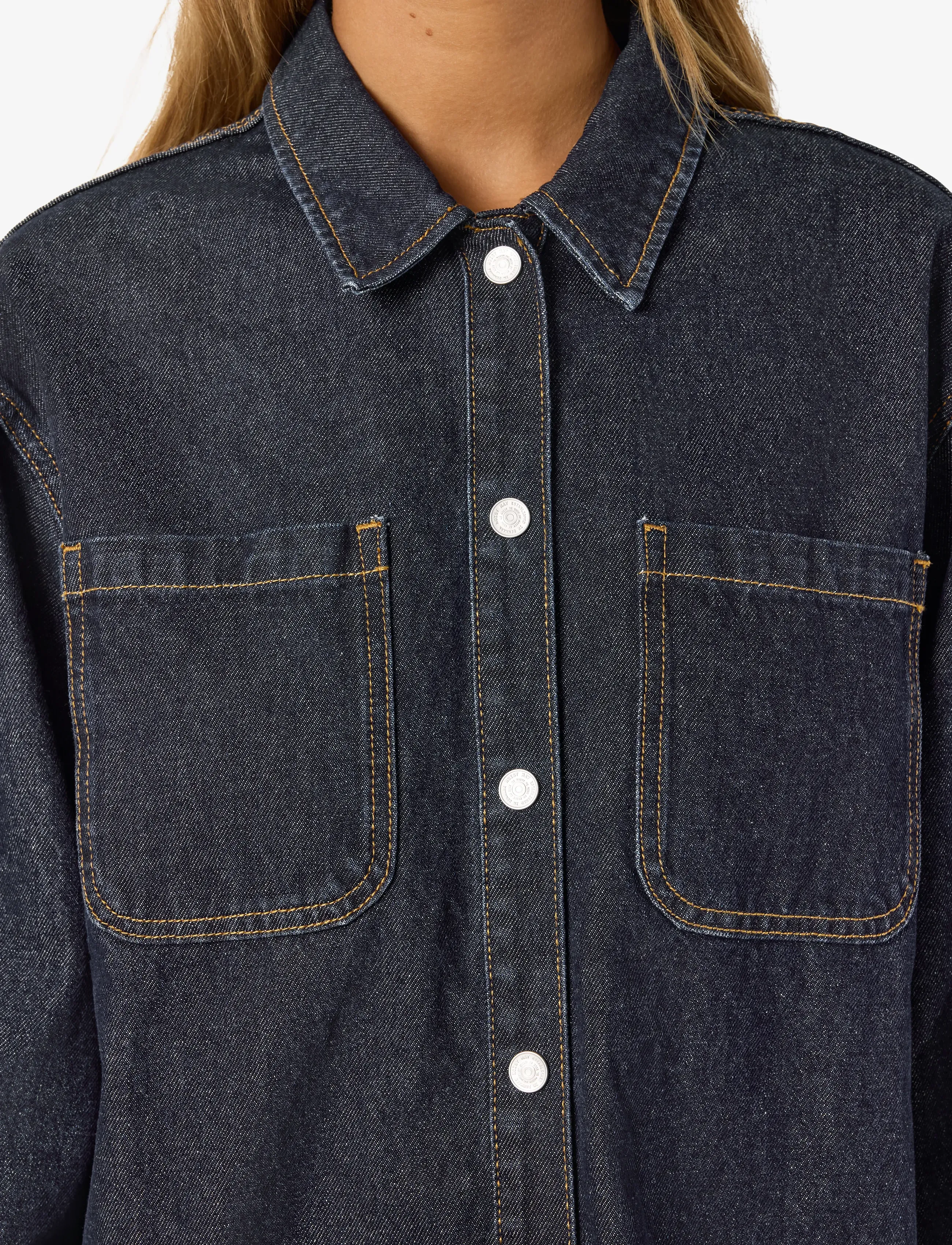 NOISY MAY - NMALVA L/S DENIM SHACKET AZ386DB NOOS - chemises en jeans - dark blue denim - 5