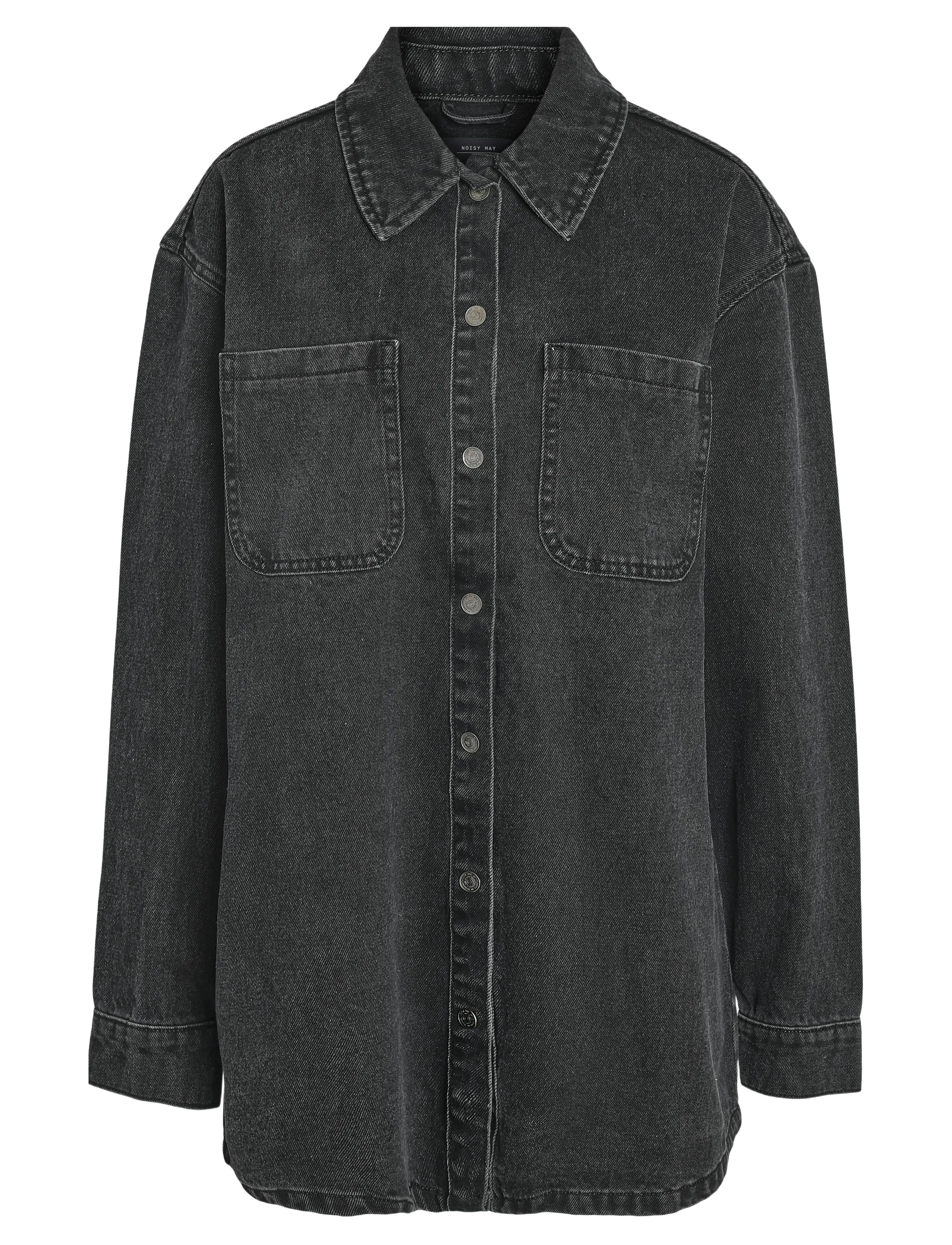 NOISY MAY NMALVA L/S DNM SHACKET AZ387BL NOOS - Overshirts - BLACK DENIM / grey