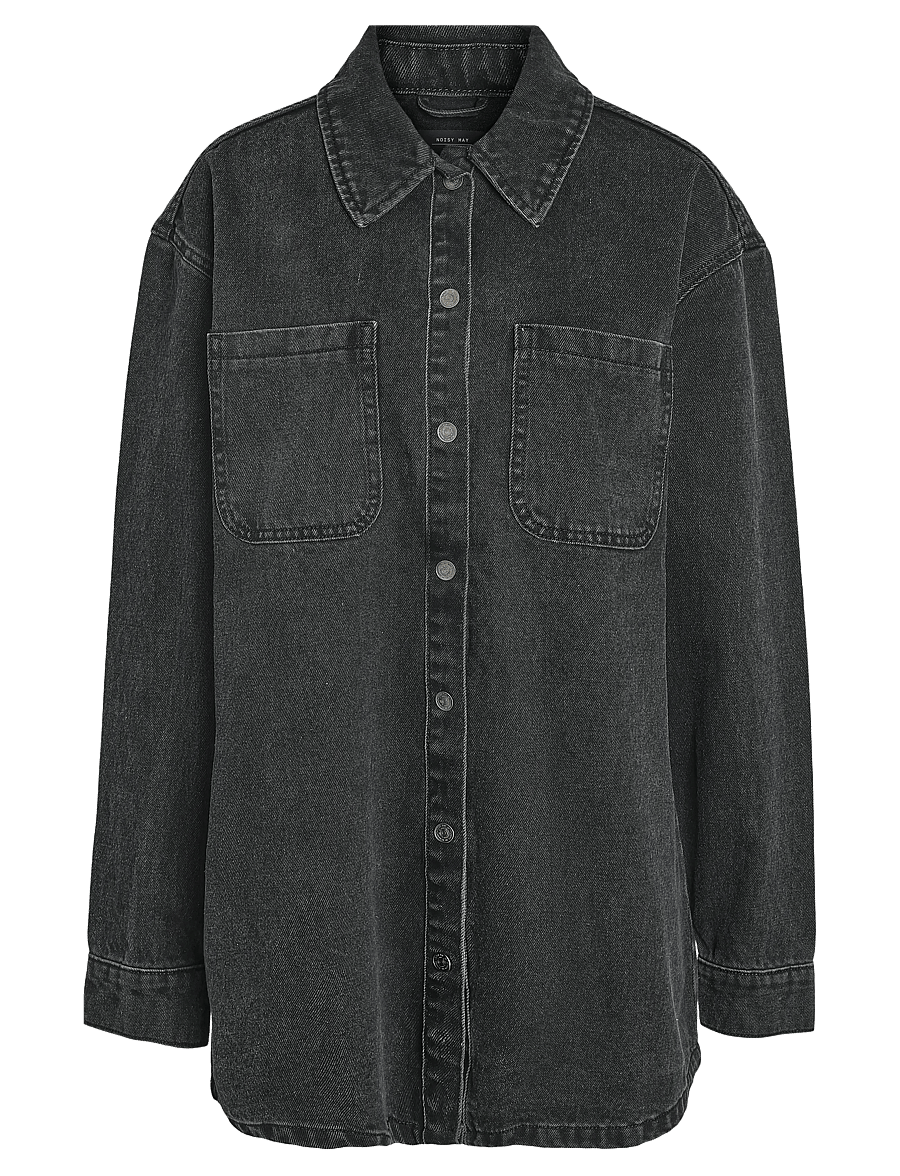 NOISY MAY - NMALVA L/S DNM SHACKET AZ387BL NOOS - overshirts - black denim - 1