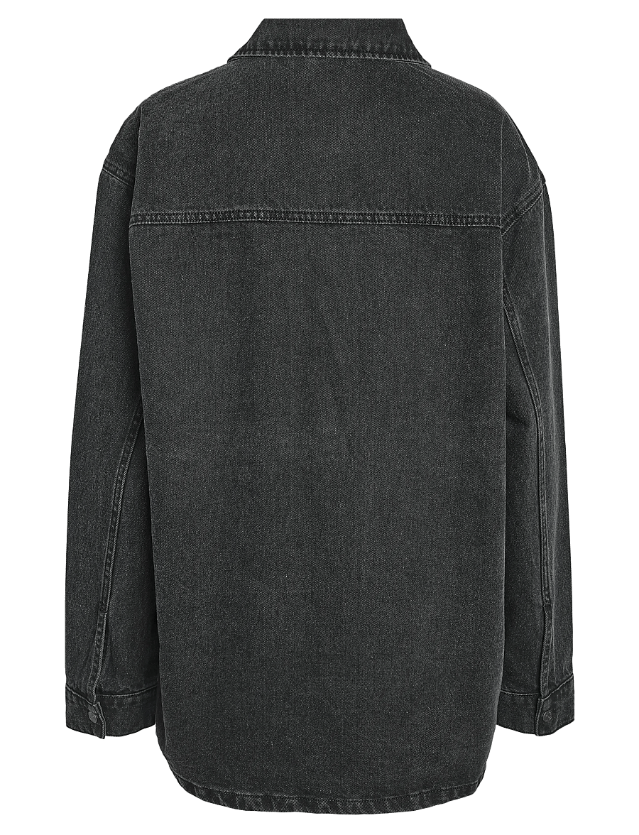 NOISY MAY - NMALVA L/S DNM SHACKET AZ387BL NOOS - overshirts - black denim - 2