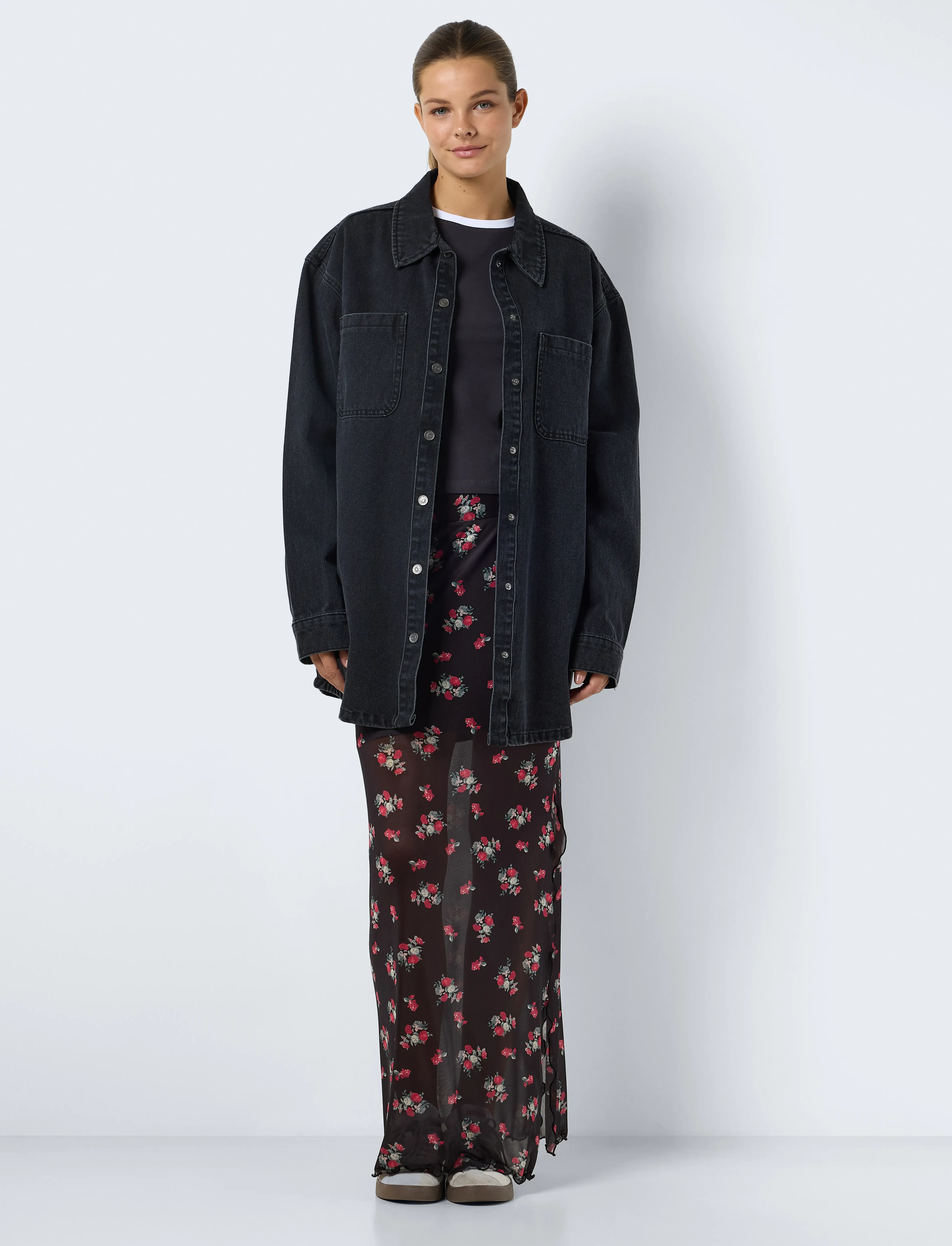 NOISY MAY - NMALVA L/S DNM SHACKET AZ387BL NOOS - overshirts - black denim - 3
