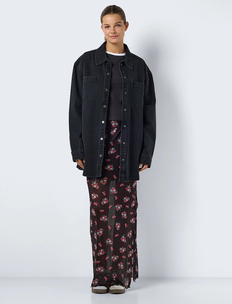 NOISY MAY - NMALVA L/S DNM SHACKET AZ387BL NOOS - overshirts - black denim - 3