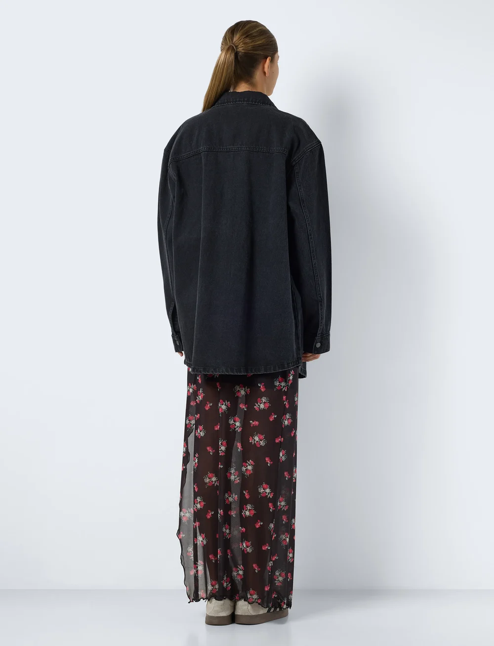 NOISY MAY - NMALVA L/S DNM SHACKET AZ387BL NOOS - overshirts - black denim - 5