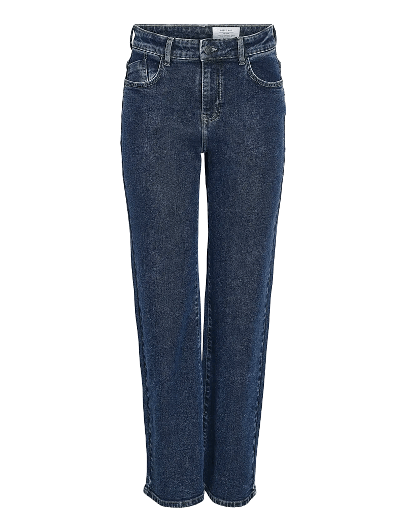 NOISY MAY - NMYOLANDA NW WIDE JEANS AZ365DB FWD NOOS - straight jeans - dark blue denim - 1