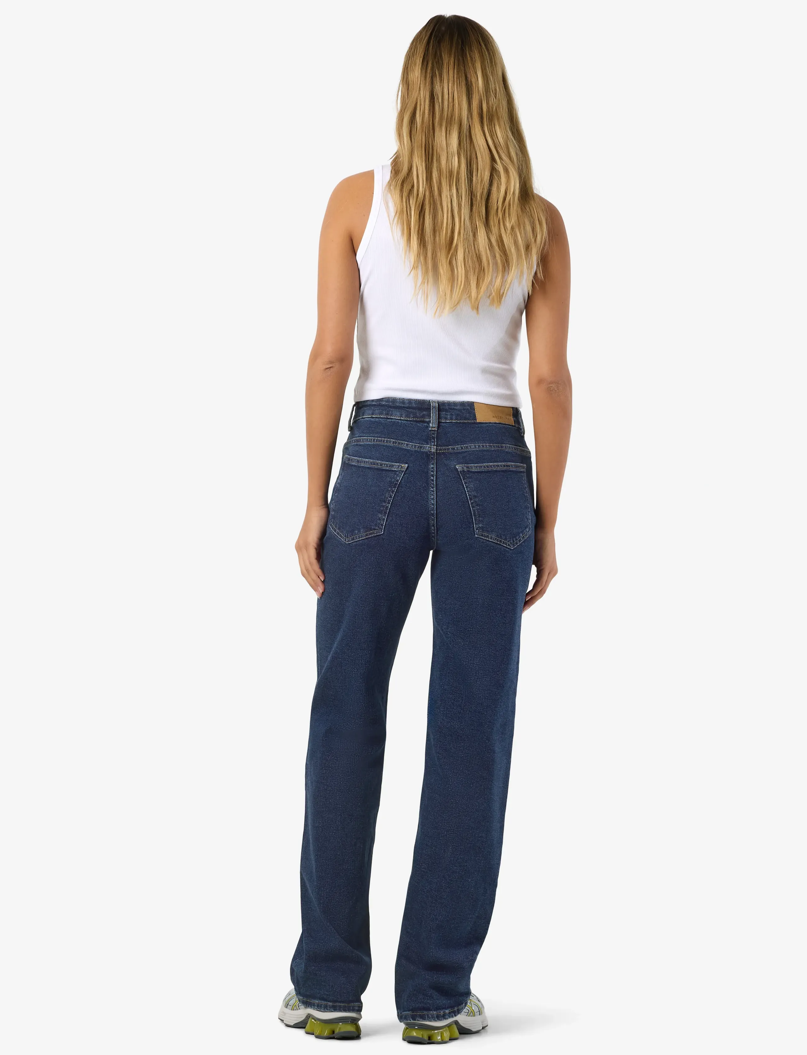 NOISY MAY - NMYOLANDA MW WIDE STR AZ365DB NOOS - straight jeans - dark blue denim - 5