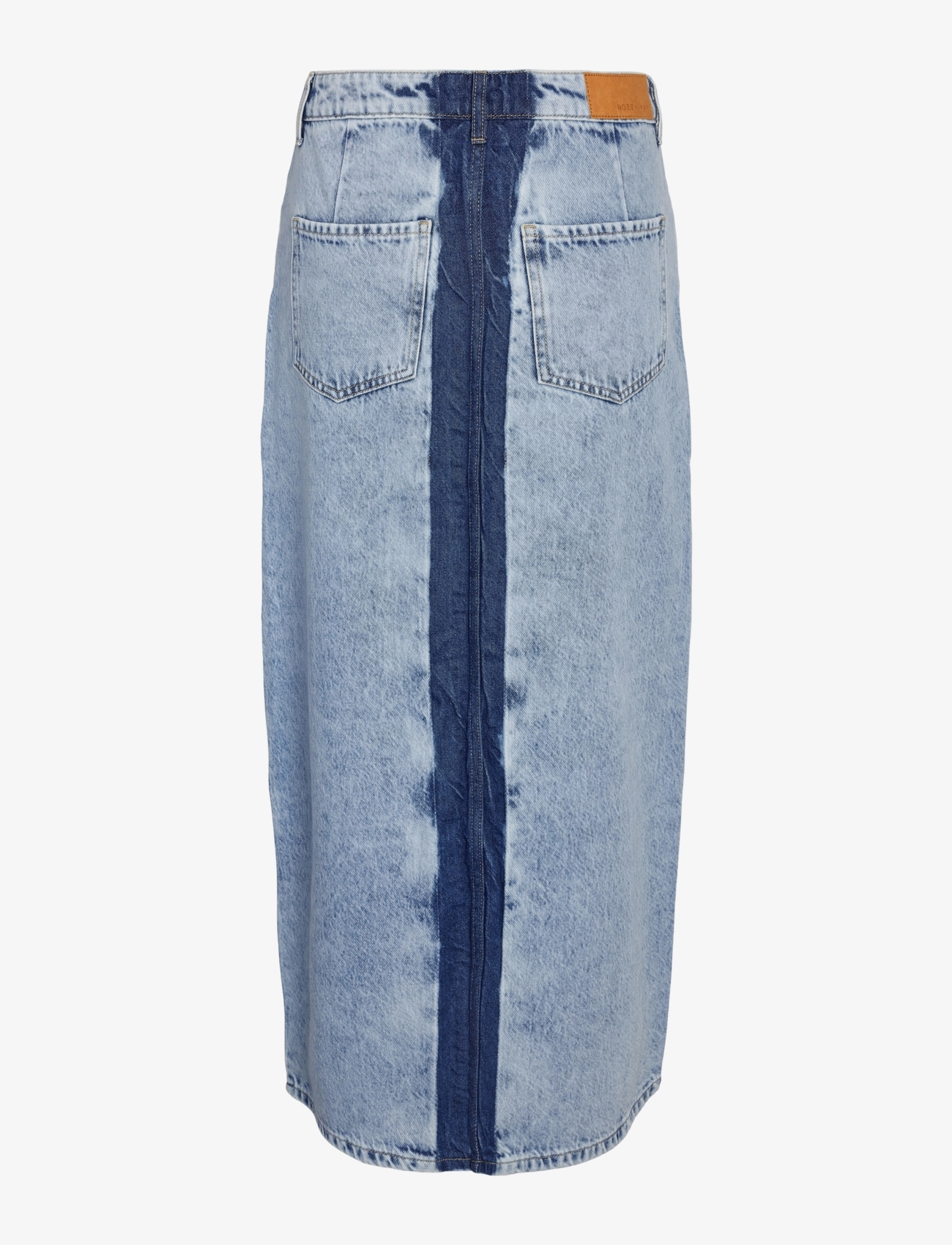 NOISY MAY - NMRINNA NW SLIT LONG SKIRT COLORBLOCK - maxi nederdele - medium blue denim - 2