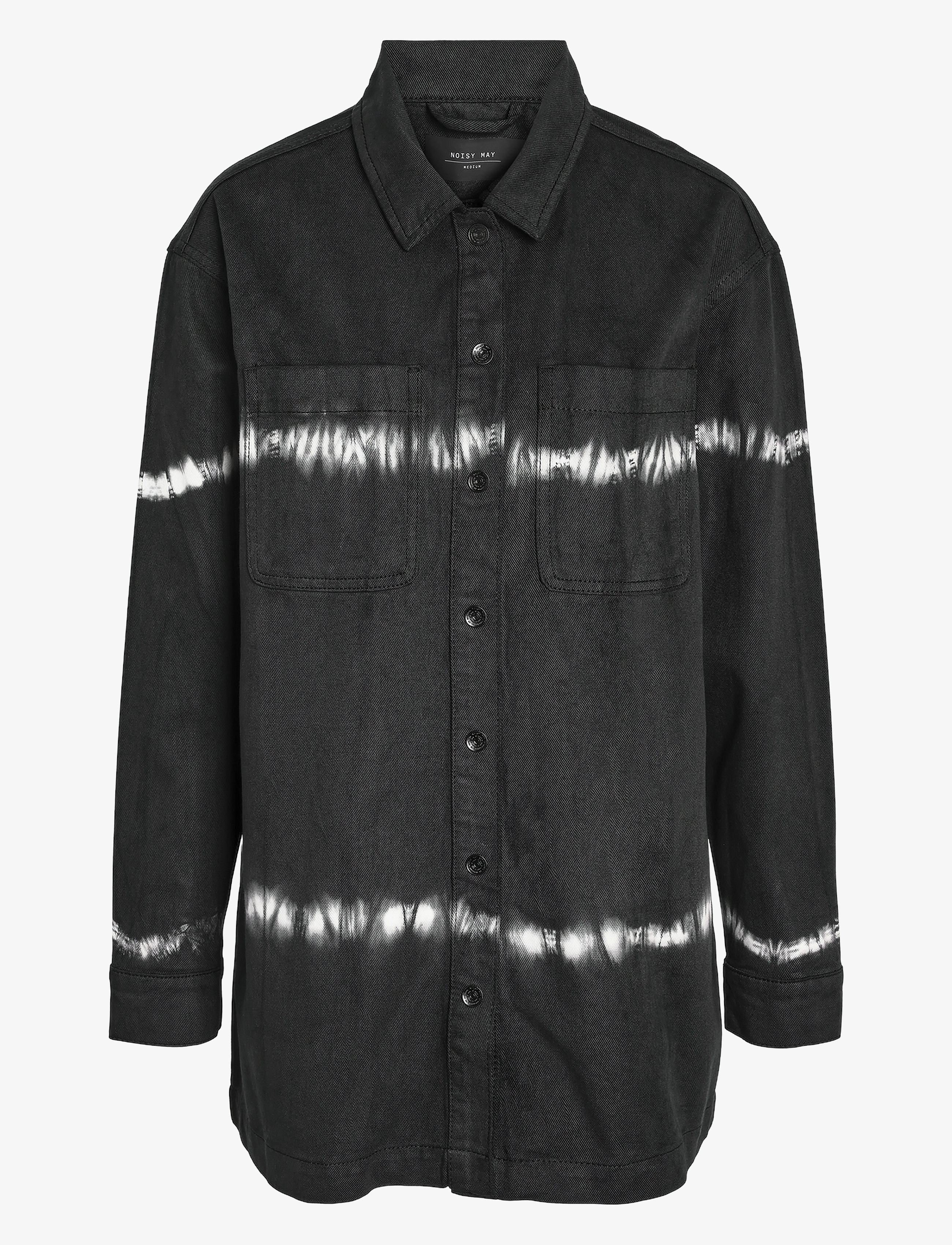 NOISY MAY NMALVA L/S TIE DIE DENIM SHACKET VI490BL - Jackor & Kappor - BLACK / black