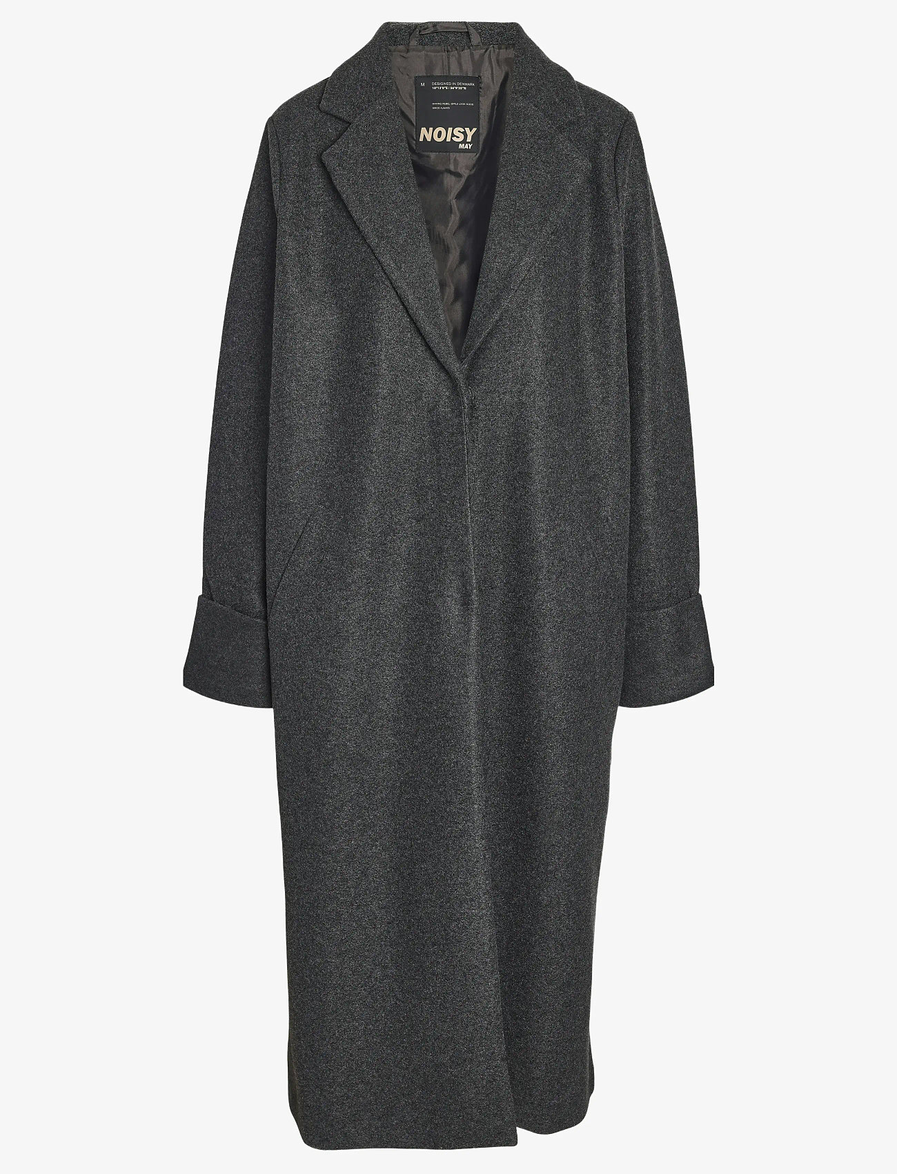 NOISY MAY - NMCADDY L/S LONG COAT FWD NOOS - dark grey melange - 1