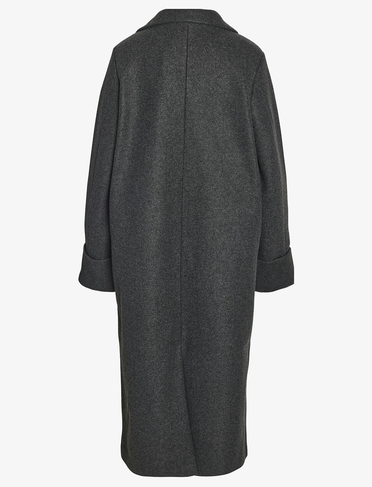 NOISY MAY - NMCADDY L/S LONG COAT FWD NOOS - dark grey melange - 2