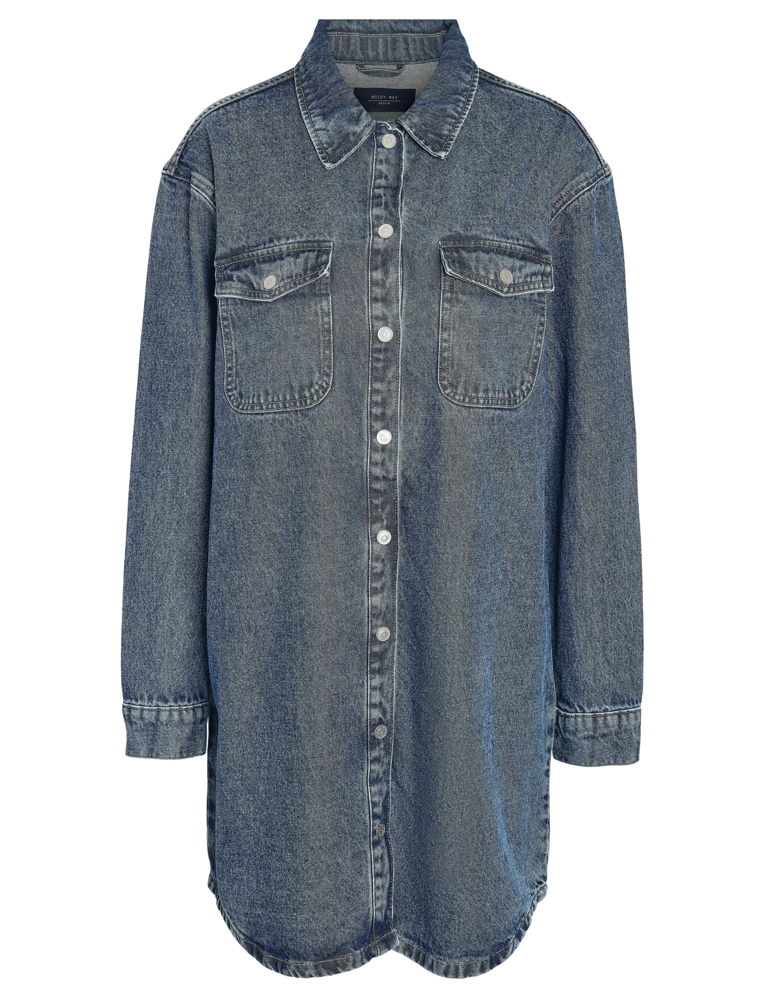 NOISY MAY NMALVA L/S DENIM DRESS AZ351MB FWD NOOS - Kleidung - MEDIUM BLUE DENIM / blue