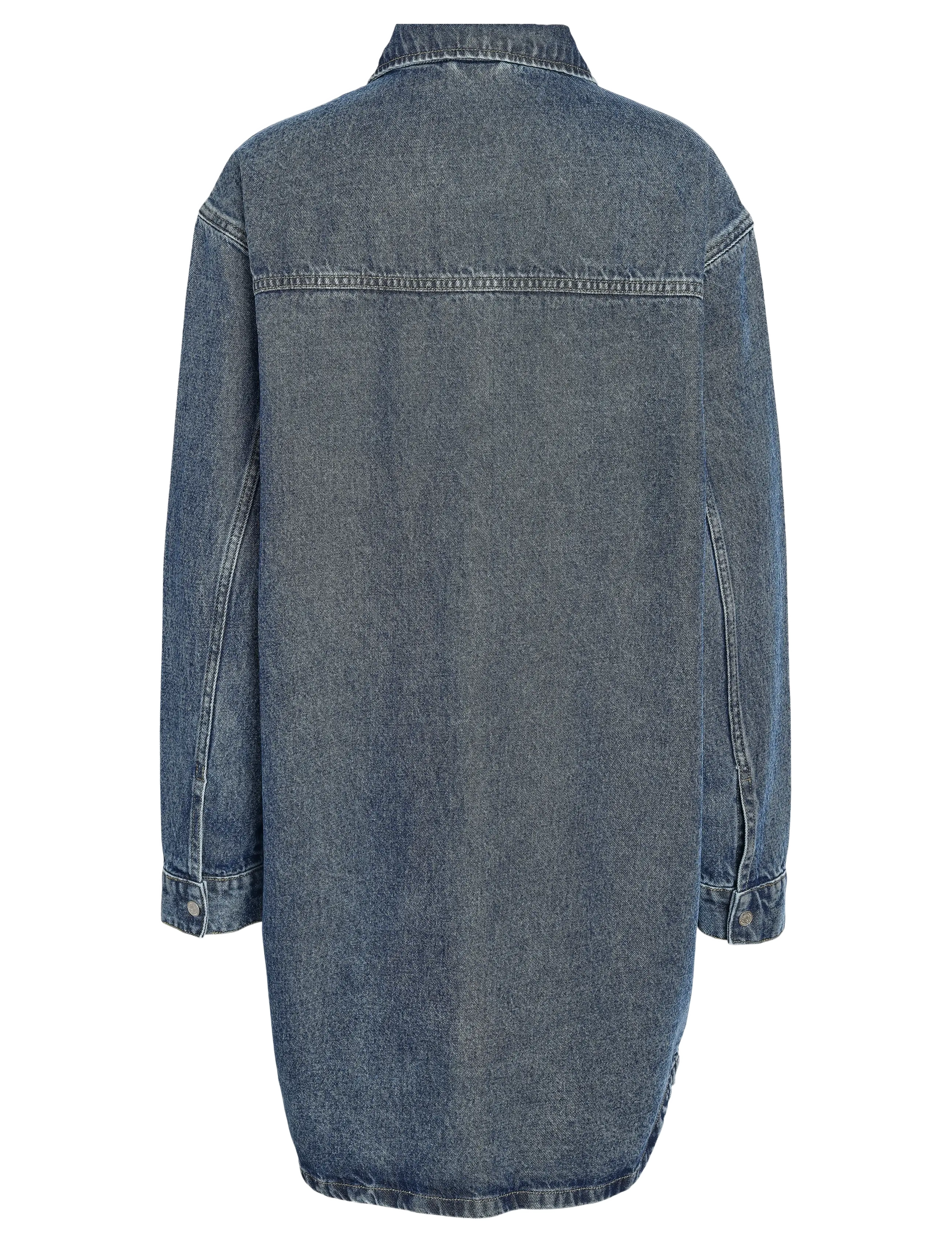 NOISY MAY - NMALVA L/S DENIM DRESS AZ351MB FWD NOOS - robes chemises - medium blue denim - 2
