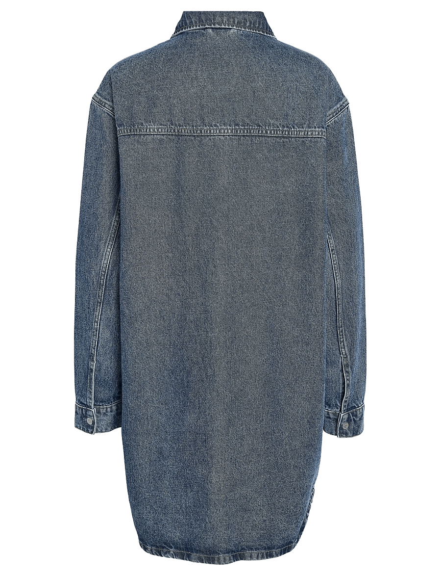 NOISY MAY - NMALVA L/S DENIM DRESS AZ351MB FWD NOOS - shirt dresses - medium blue denim - 2