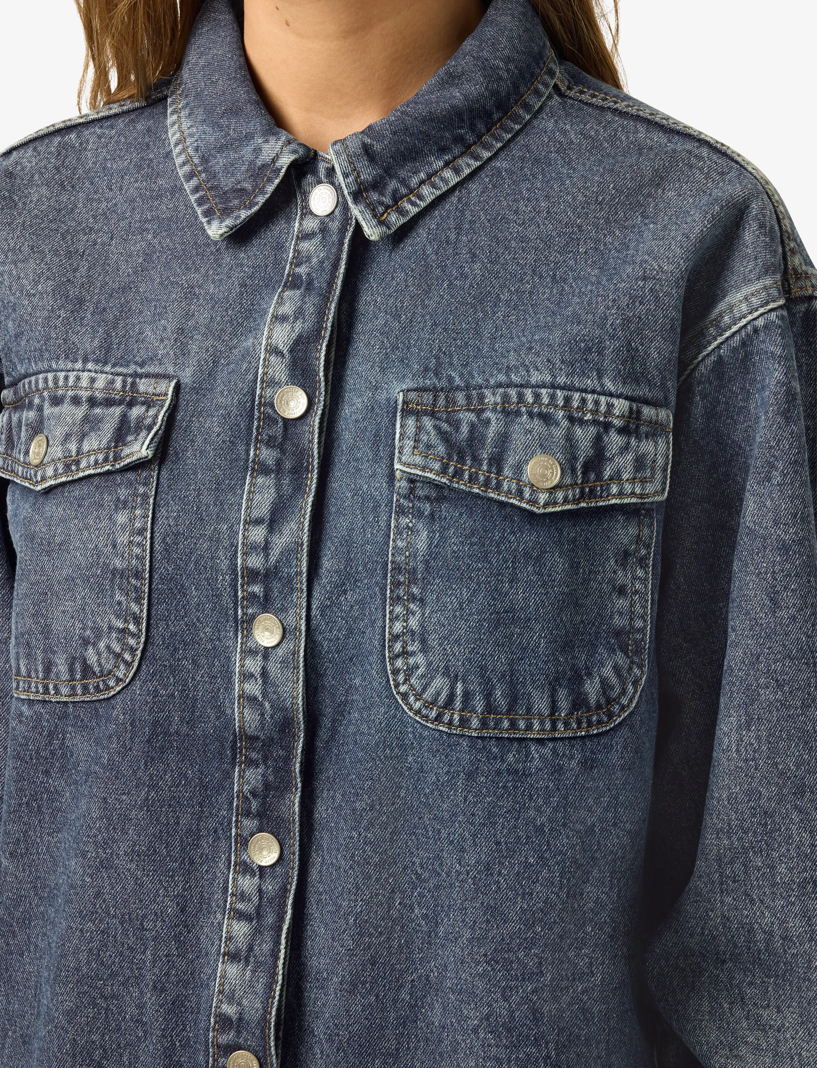 NOISY MAY Nmalva L/S Denim Dress Az351Mb Fwd Noos skjortklänningar dam – bild 5