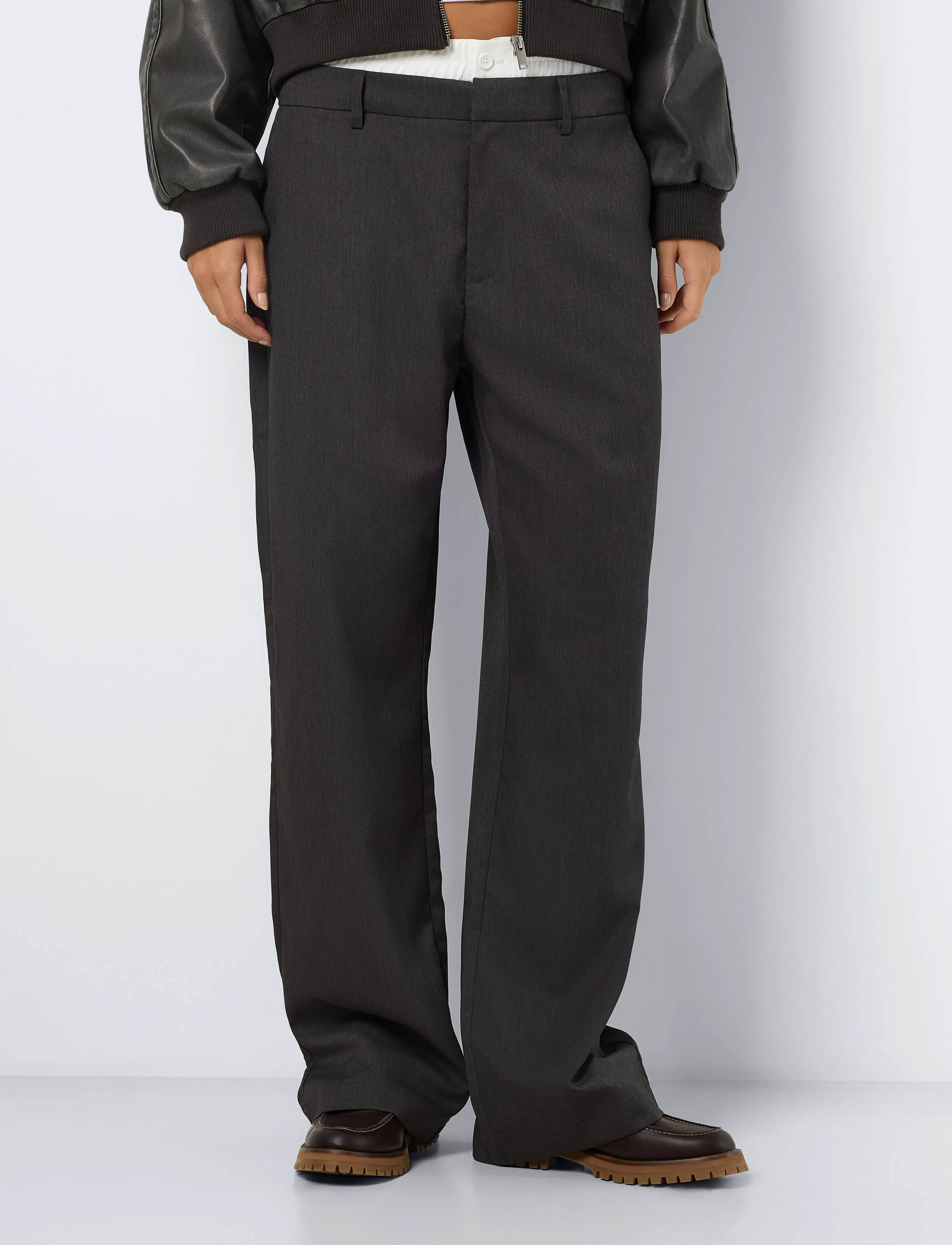 NOISY MAY NMDAWN NW BOXER PANTS FWD - Bukser - MEDIUM GREY MELANGE / grey