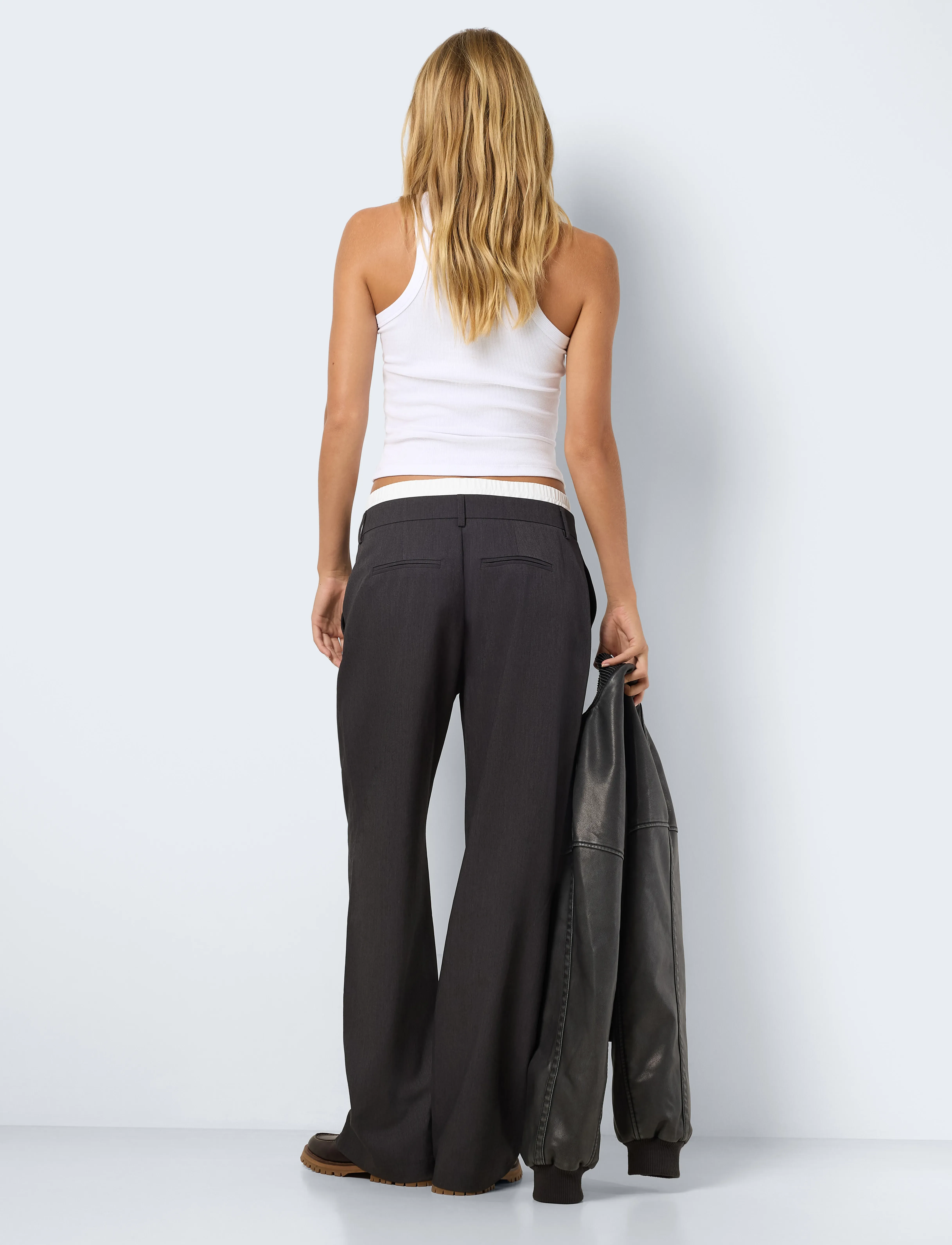 NOISY MAY - NMDAWN NW BOXER PANTS FWD - laveste priser - medium grey melange - 5