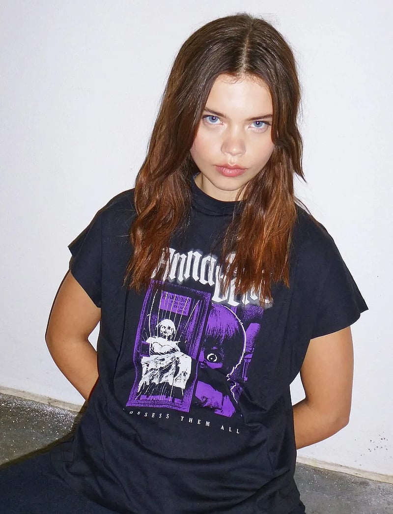 NOISY MAY - NMHAILEY ANNABELLE S/S T-SHIRT JRS FWD - t-särgid - black - 1
