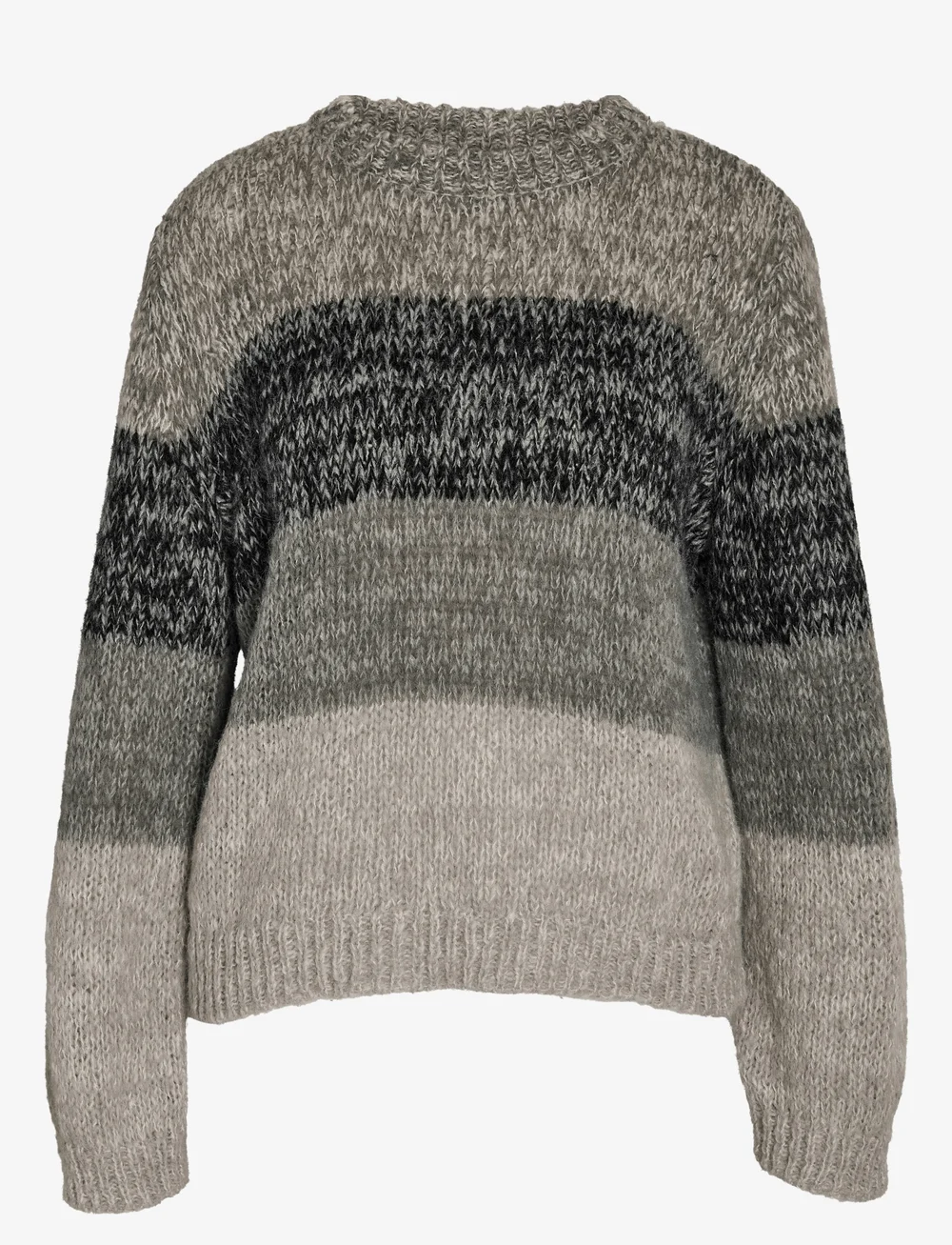 NOISY MAY - NMNANNA L/S O-NECK KNIT FWD - stickade tröjor - ghost gray - 1