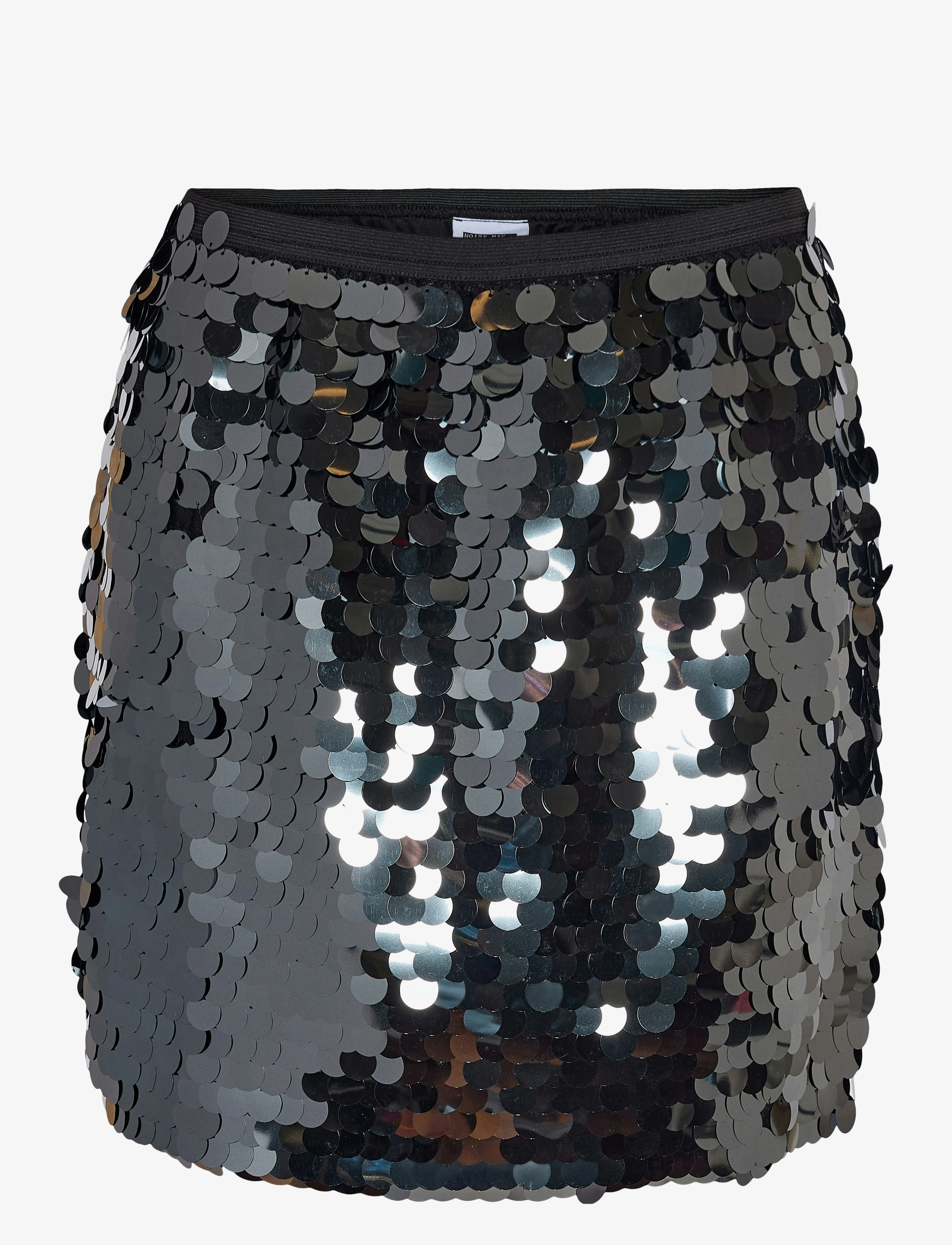 NOISY MAY NMMILLE HW SHORT BIG SEQUIN SKIRT WVN - Nederdele - SILVER / silver
