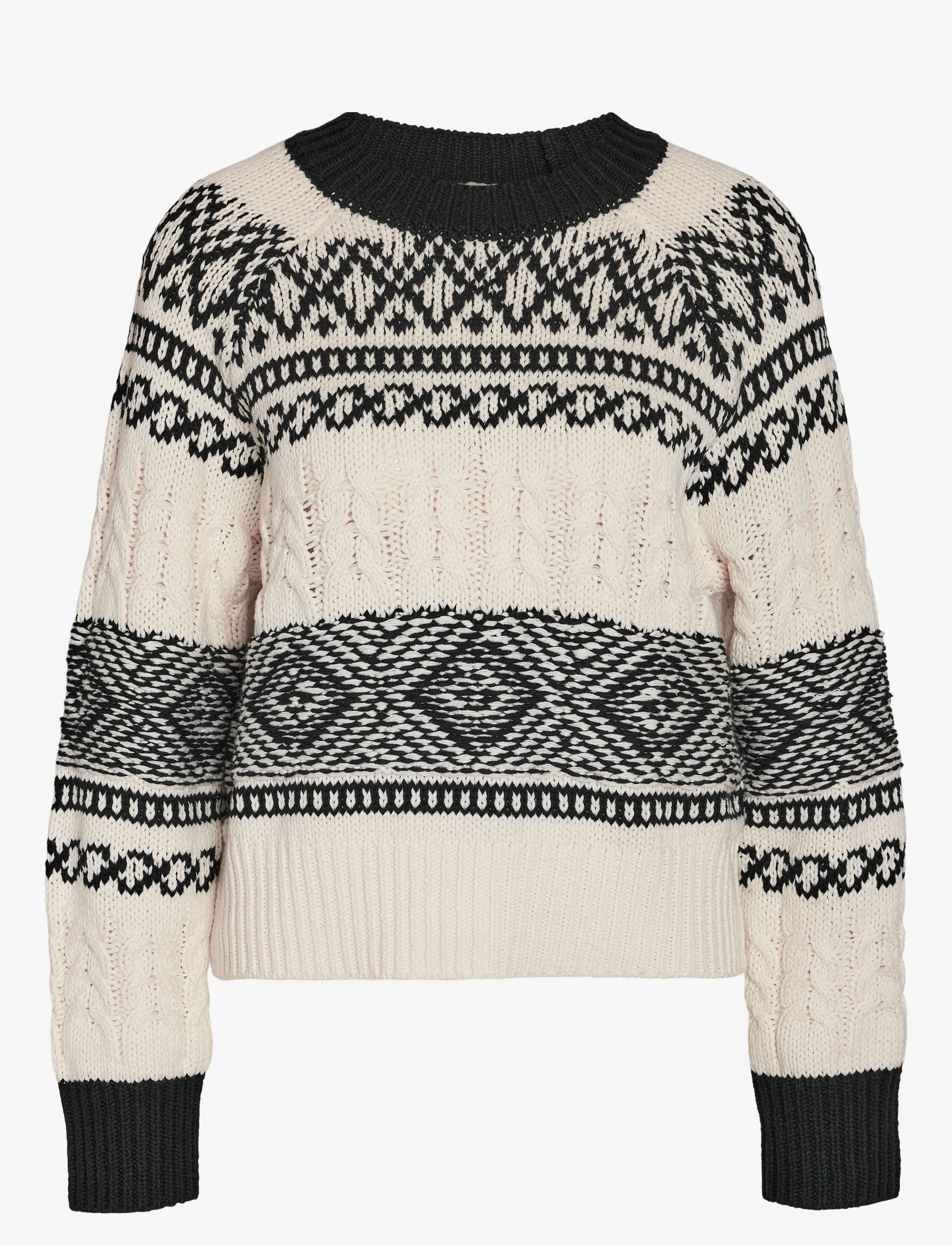 NOISY MAY Nmnor L/S O-Neck Knit Fwd Cream - XS - Damen