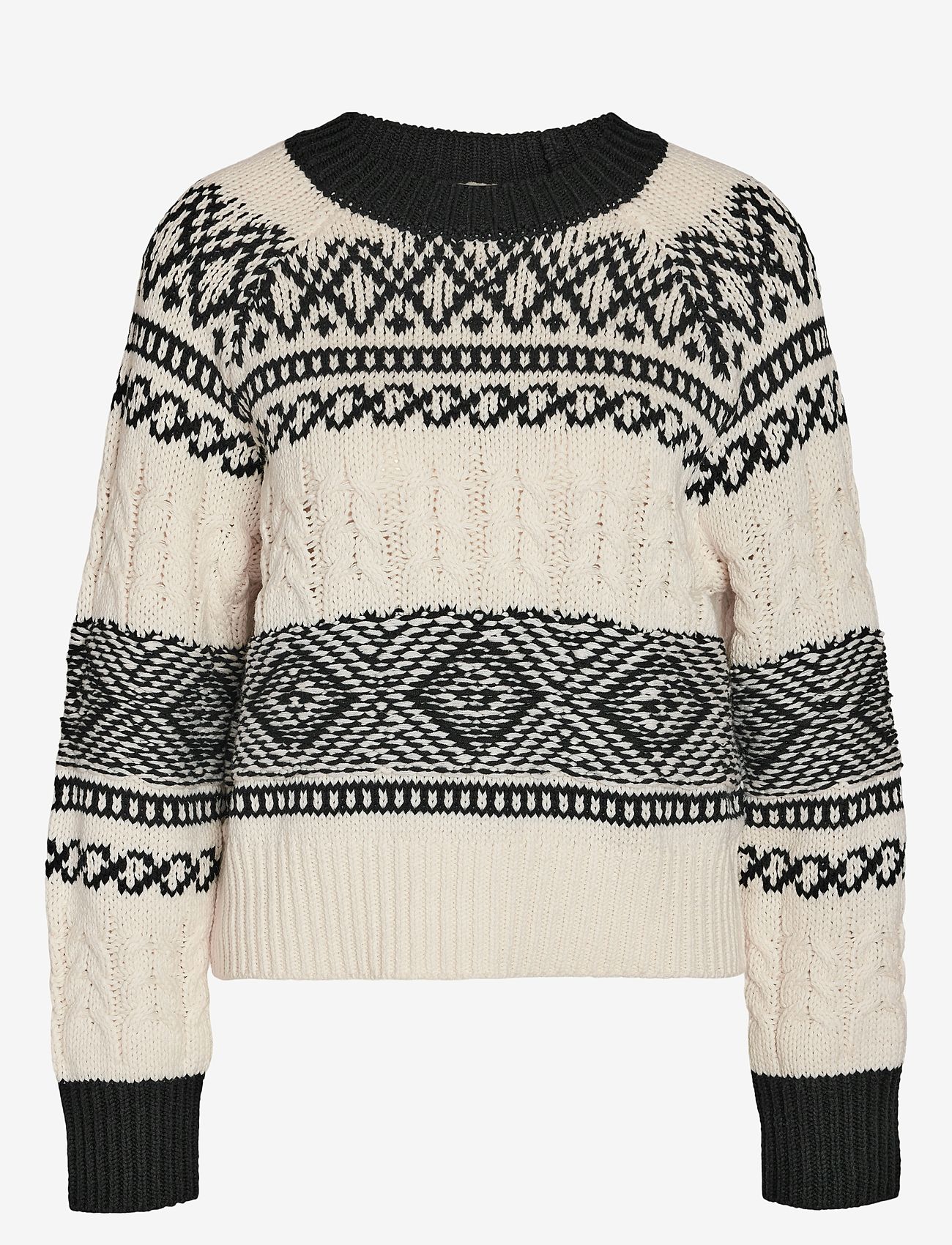 NOISY MAY - NMNOR L/S O-NECK KNIT FWD - pullover - black - 1