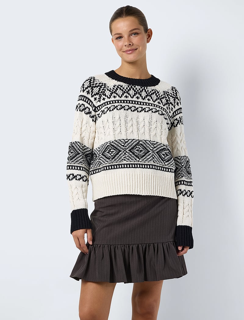 NOISY MAY - NMNOR L/S O-NECK KNIT FWD - pullover - black - 0