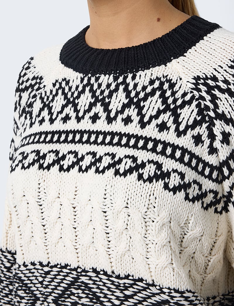 NOISY MAY - NMNOR L/S O-NECK KNIT FWD - pullover - black - 5