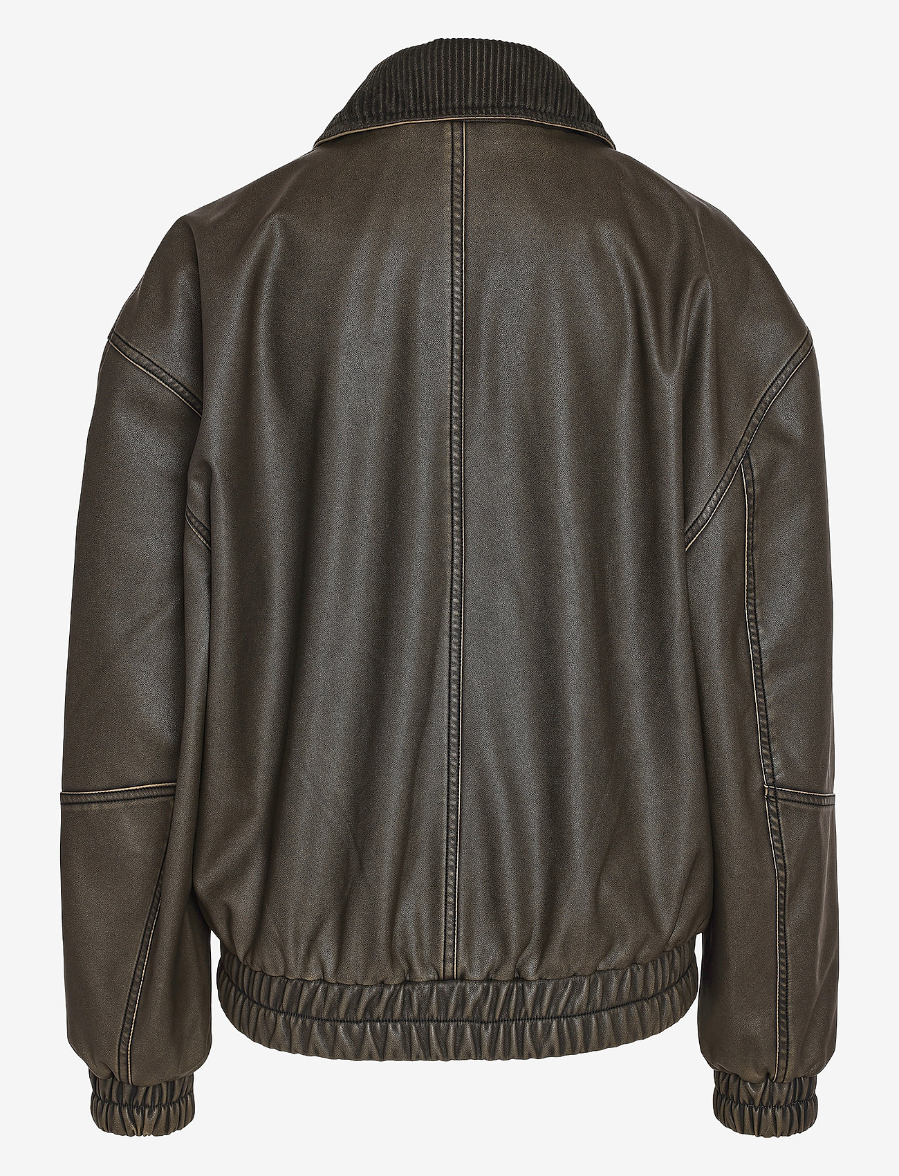 NOISY MAY - NMDOROTHY PU L/S WASHED BOMBER JACKET - green moss - 1