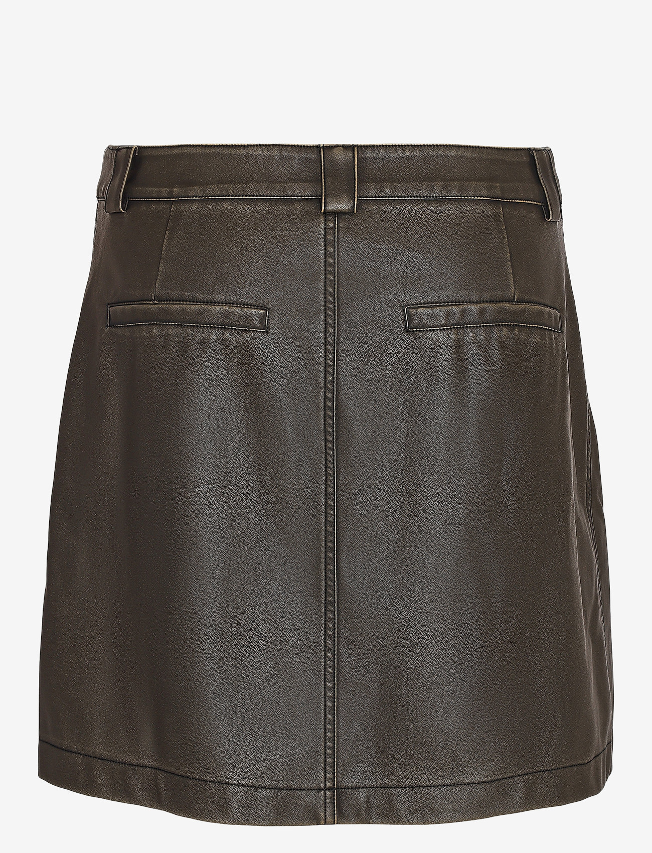 NOISY MAY - NMDOROTHY NW PU WASHED SKIRT - trumpi sijonai - green moss - 2
