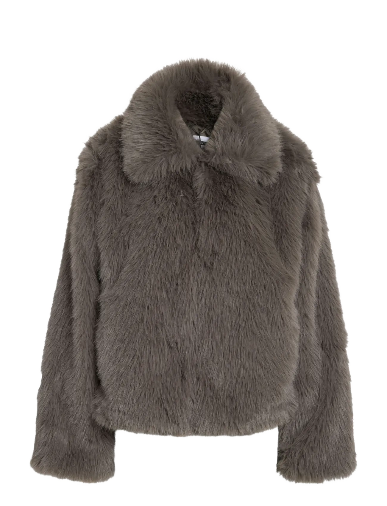 NOISY MAY - NMEVIE L/S FUR JACKET NOOS - charcoal gray - 1