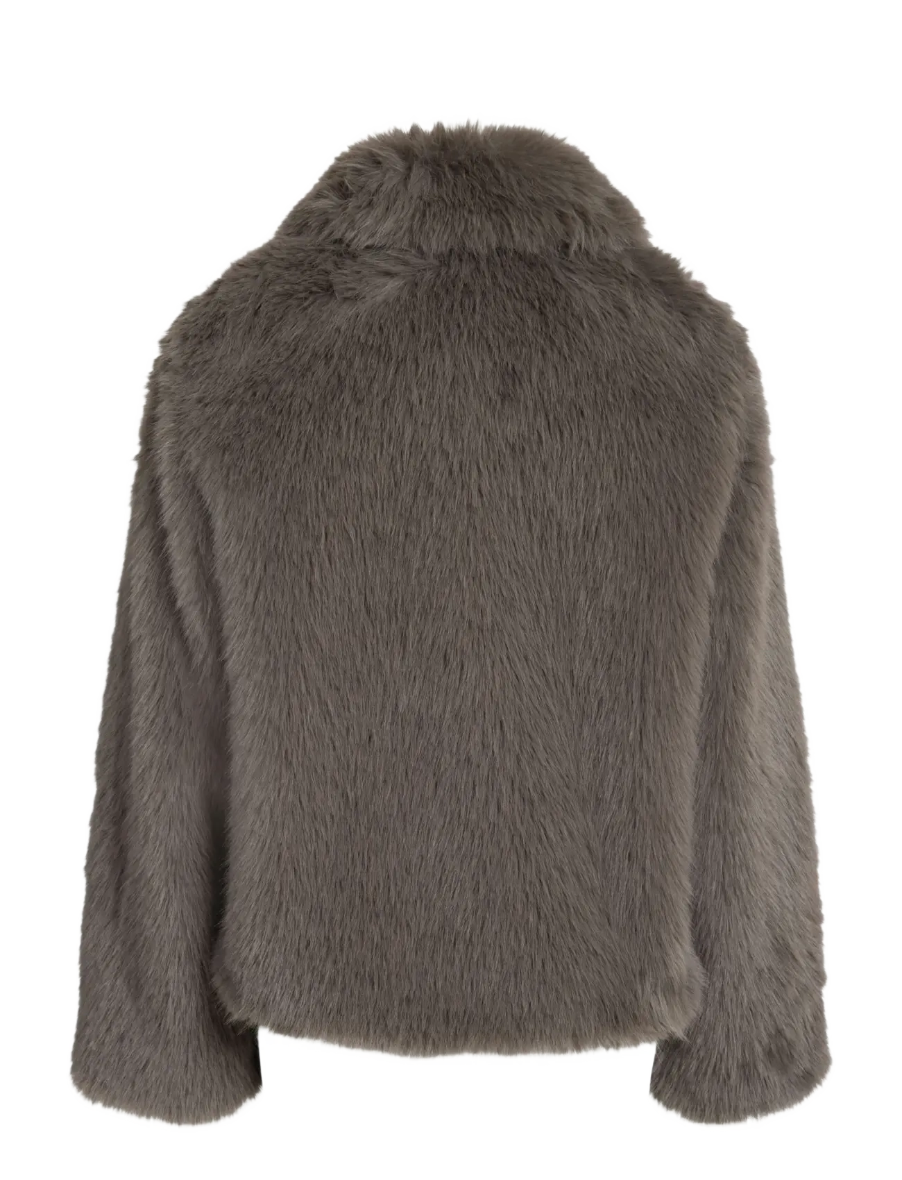 NOISY MAY - NMEVIE L/S FUR JACKET NOOS - charcoal gray - 2
