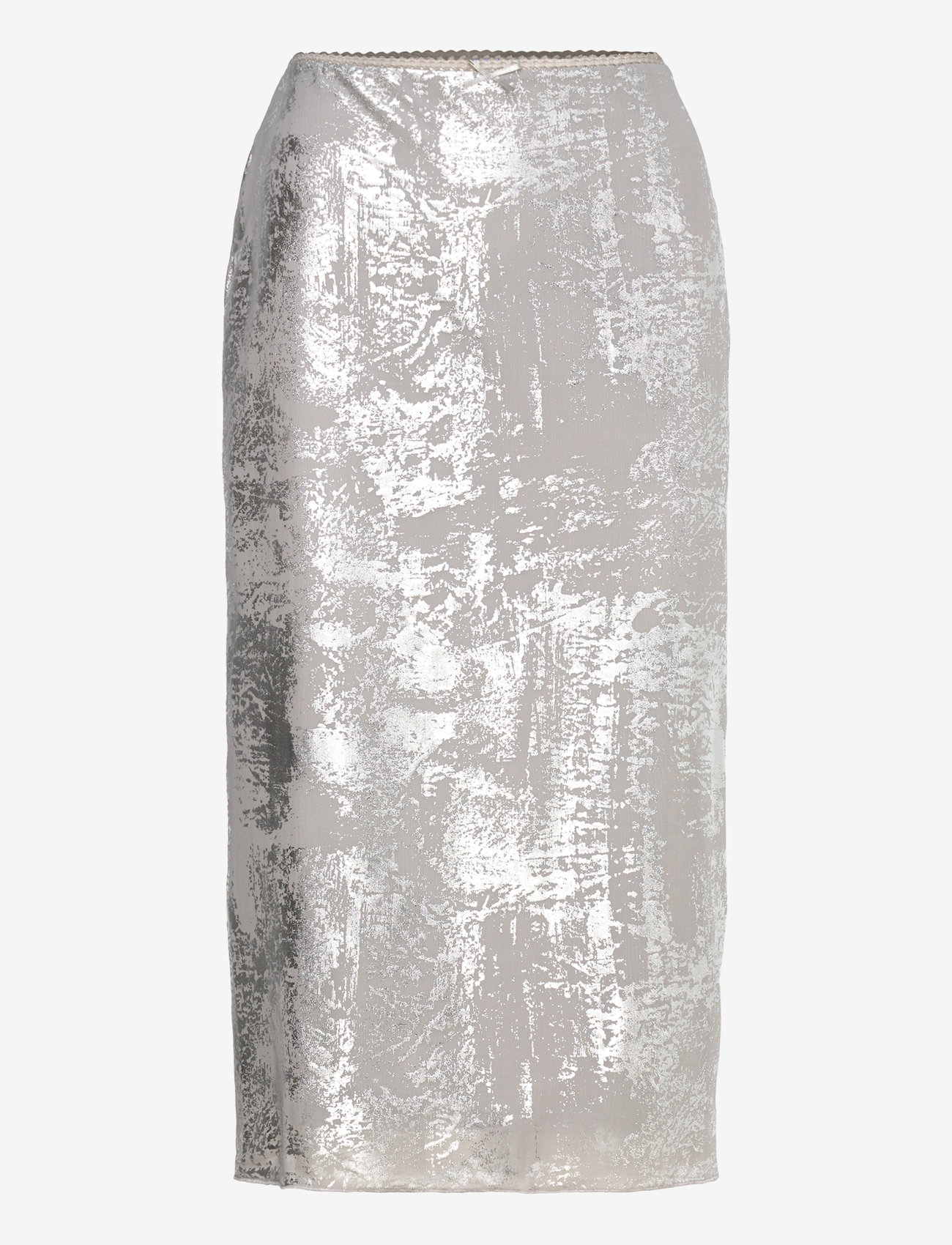 NOISY MAY - NMLUCIA NW MESH MIDI SKIRT JRS FWD - vidutinio ilgio sijonai - ghost gray - 0