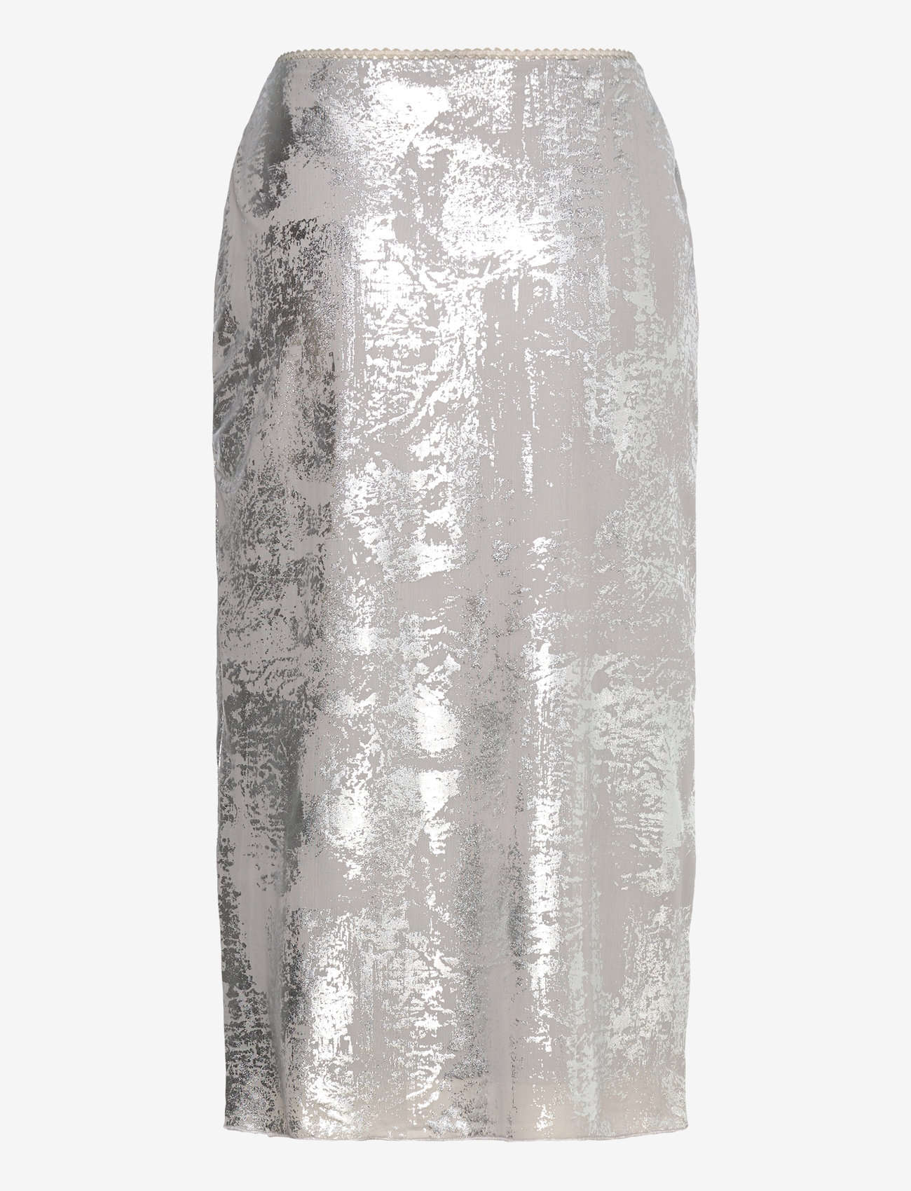 NOISY MAY - NMLUCIA NW MESH MIDI SKIRT JRS FWD - vidutinio ilgio sijonai - ghost gray - 1