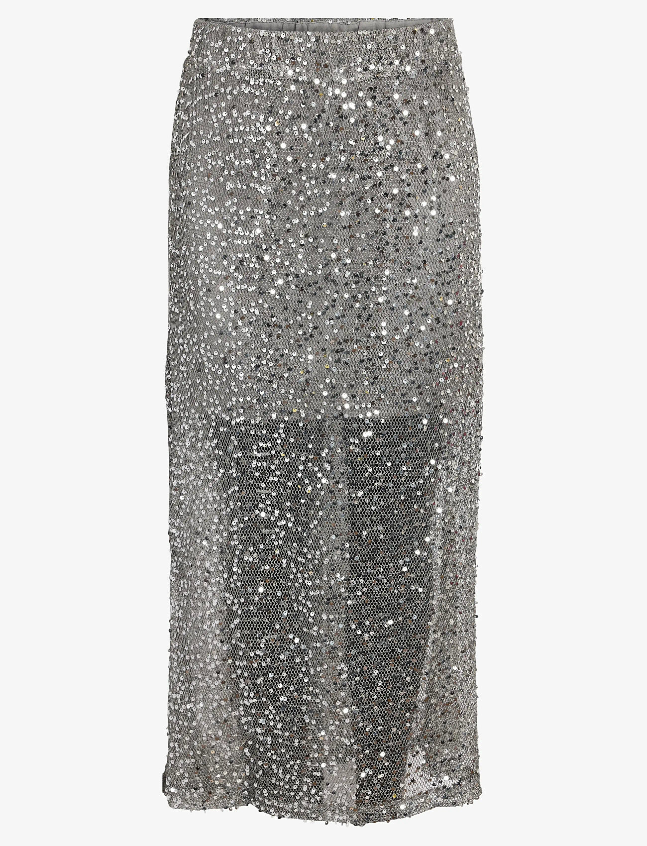 NOISY MAY - NMPAILA HW NET SEQUIN SKIRT JRS - paljettkjolar - charcoal gray - 1