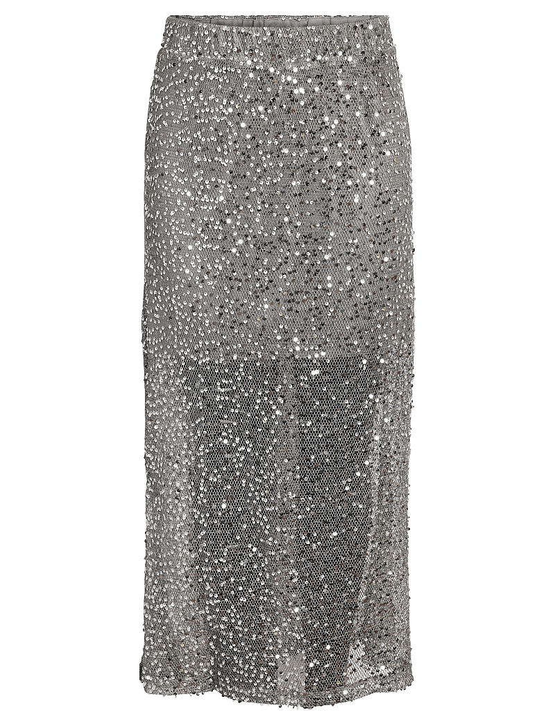 NOISY MAY - NMPAILA HW NET SEQUIN SKIRT JRS - paljettkjolar - charcoal gray - 1