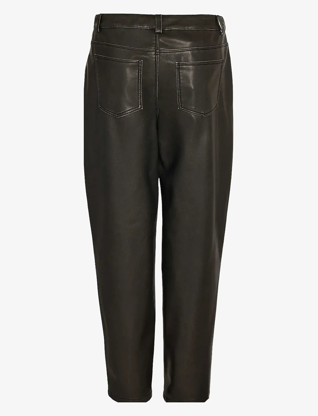 NOISY MAY - NMKIKI NW CARGO FIT PU PANT W - skinnbyxor - black - 1