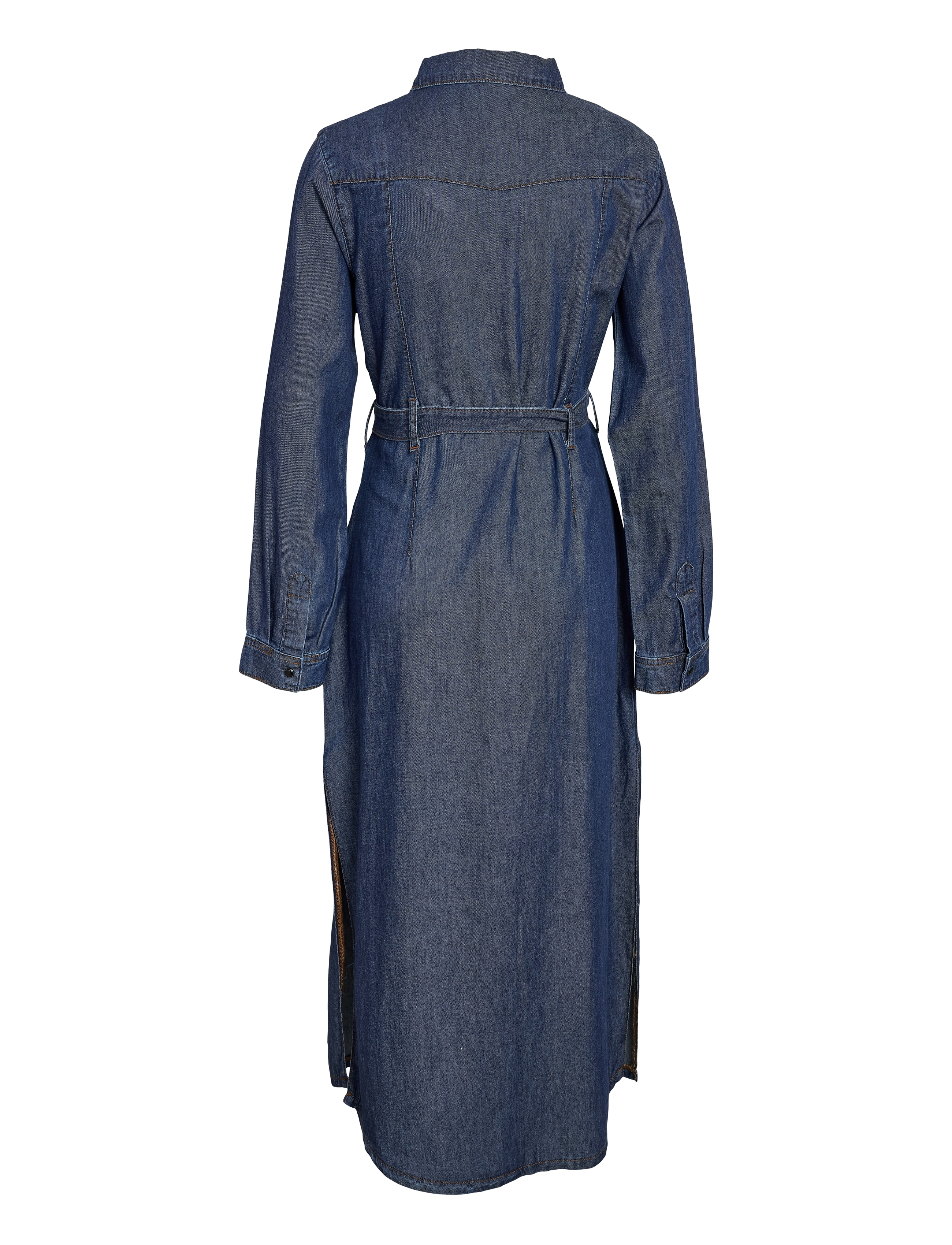 NOISY MAY - NMSIGGA L/S LONG DRESS AZ420DB - robes chemises - dark blue denim - 1