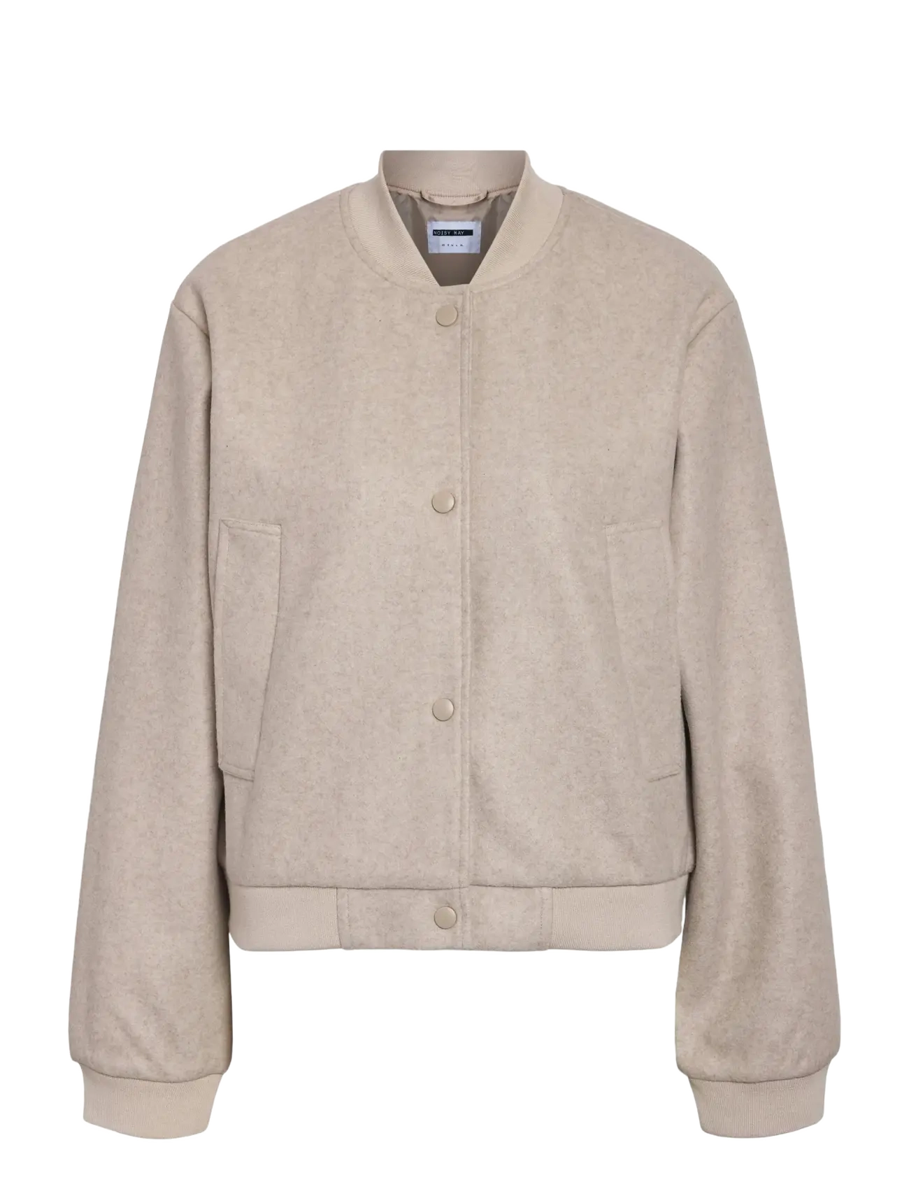 NOISY MAY NMEDDI L/S BOMBER JACKET NOOS - Jackor & Kappor - SILVER LINING / beige