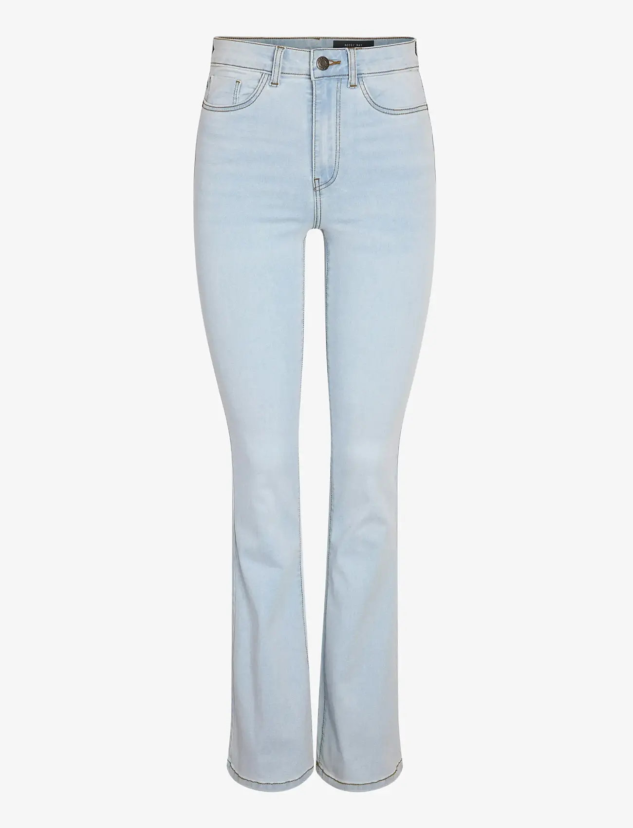 NOISY MAY - NMSALLIE HW SK FLARED  VI515LB FWD NOOS - schlaghosen - light blue denim - 1